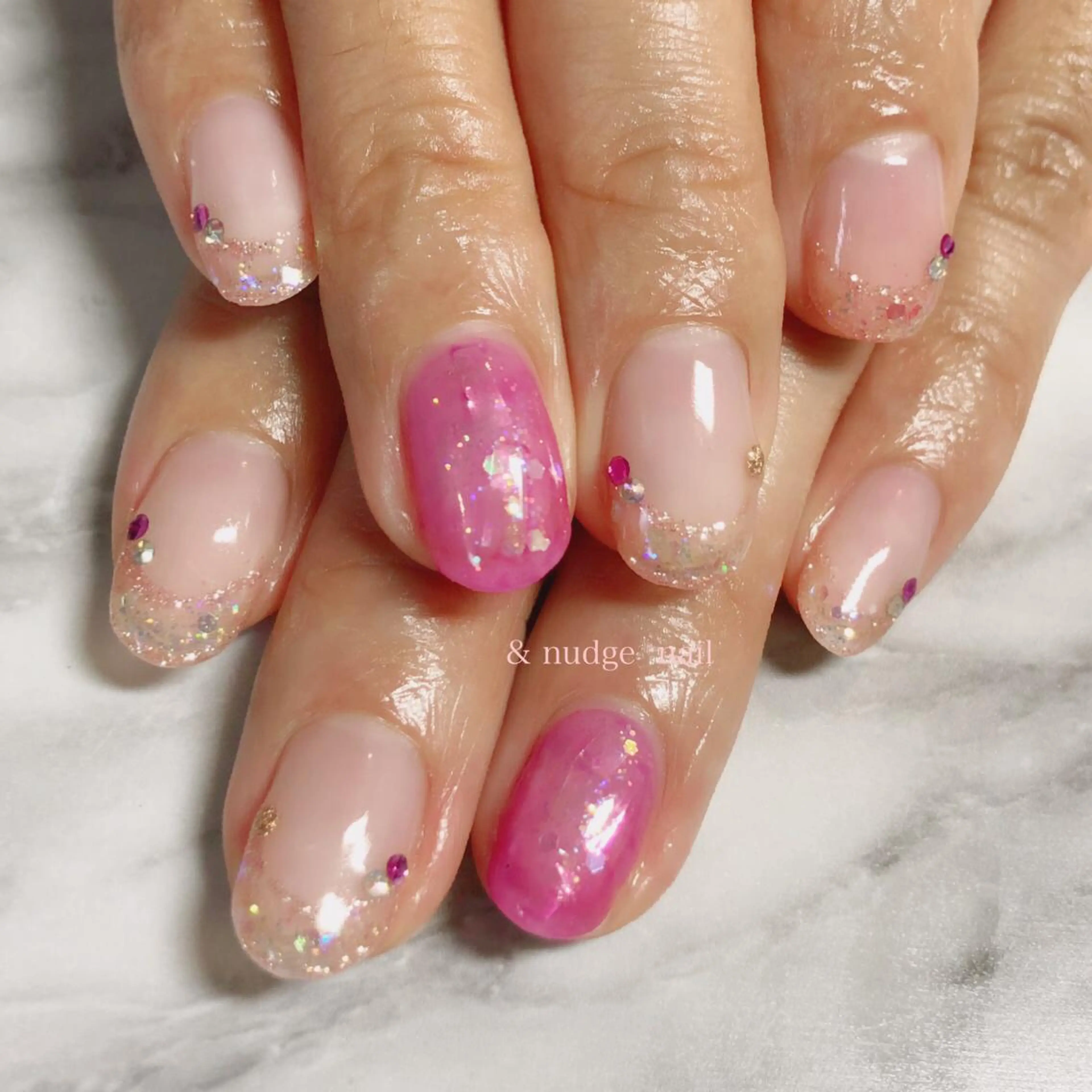 ネイル ハンドネイル & nudge nail所属・&nudgenail 本多のネイルデザイン