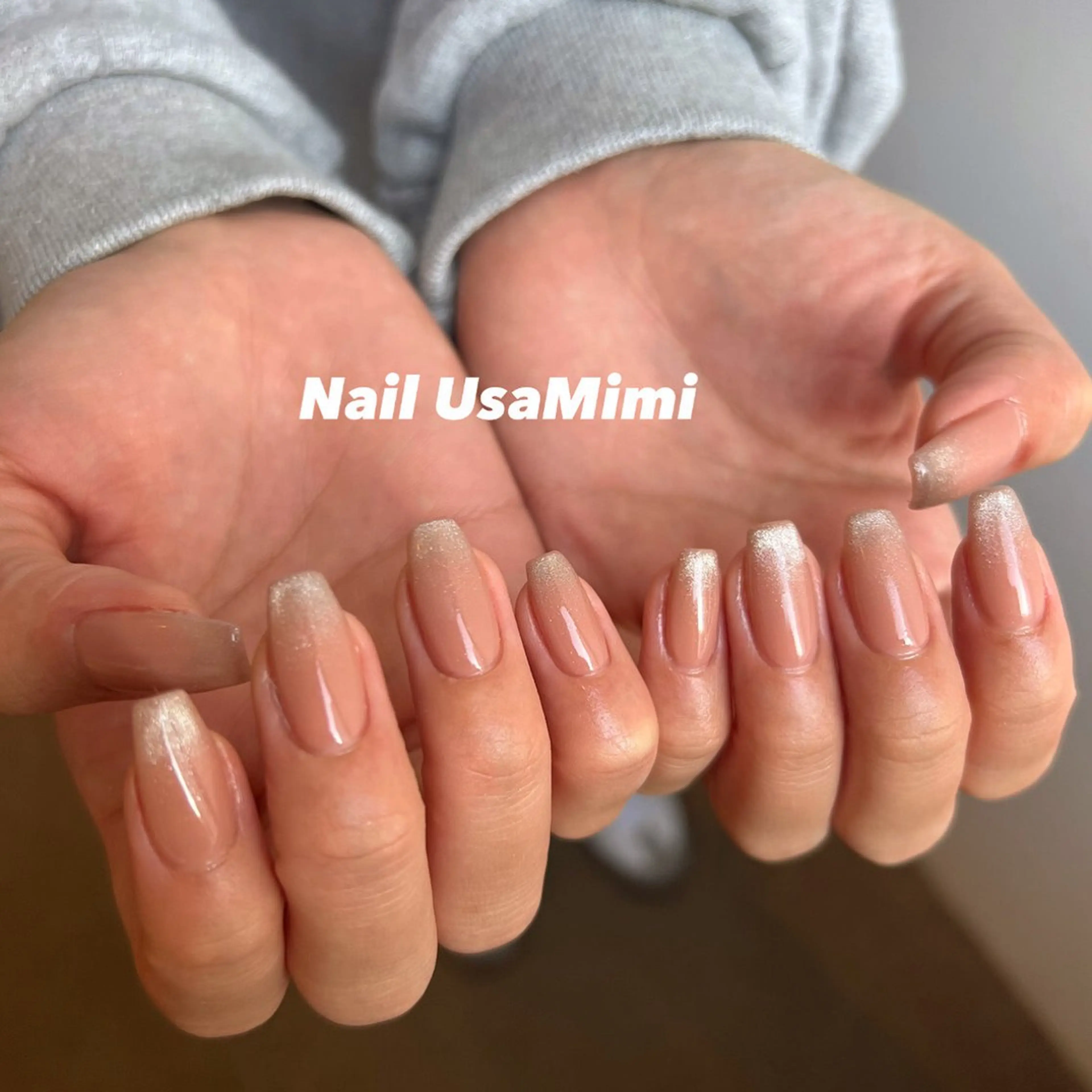 ネイル ジェルネイル キラキラネイル マグネットネイル 持ち込み ワンカラーネイル 本町ネイルNail UsaMimiのネイルデザイン