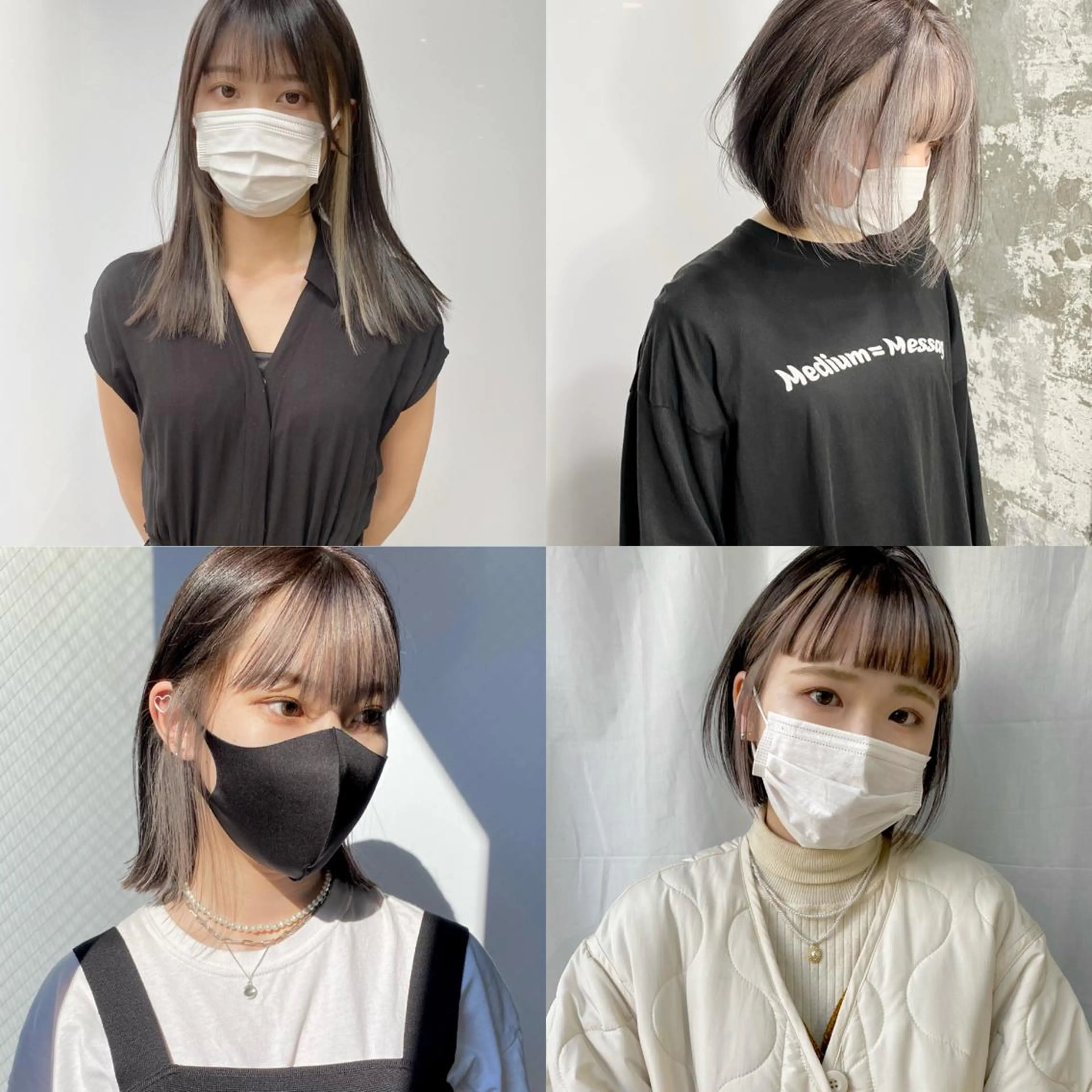 ミディアム カラー ベージュカラー ブリーチ ブロンド ブロンドベージュ ハイトーンカラー Piaコータロー ハイトーン&‪ボブのヘアスタイル