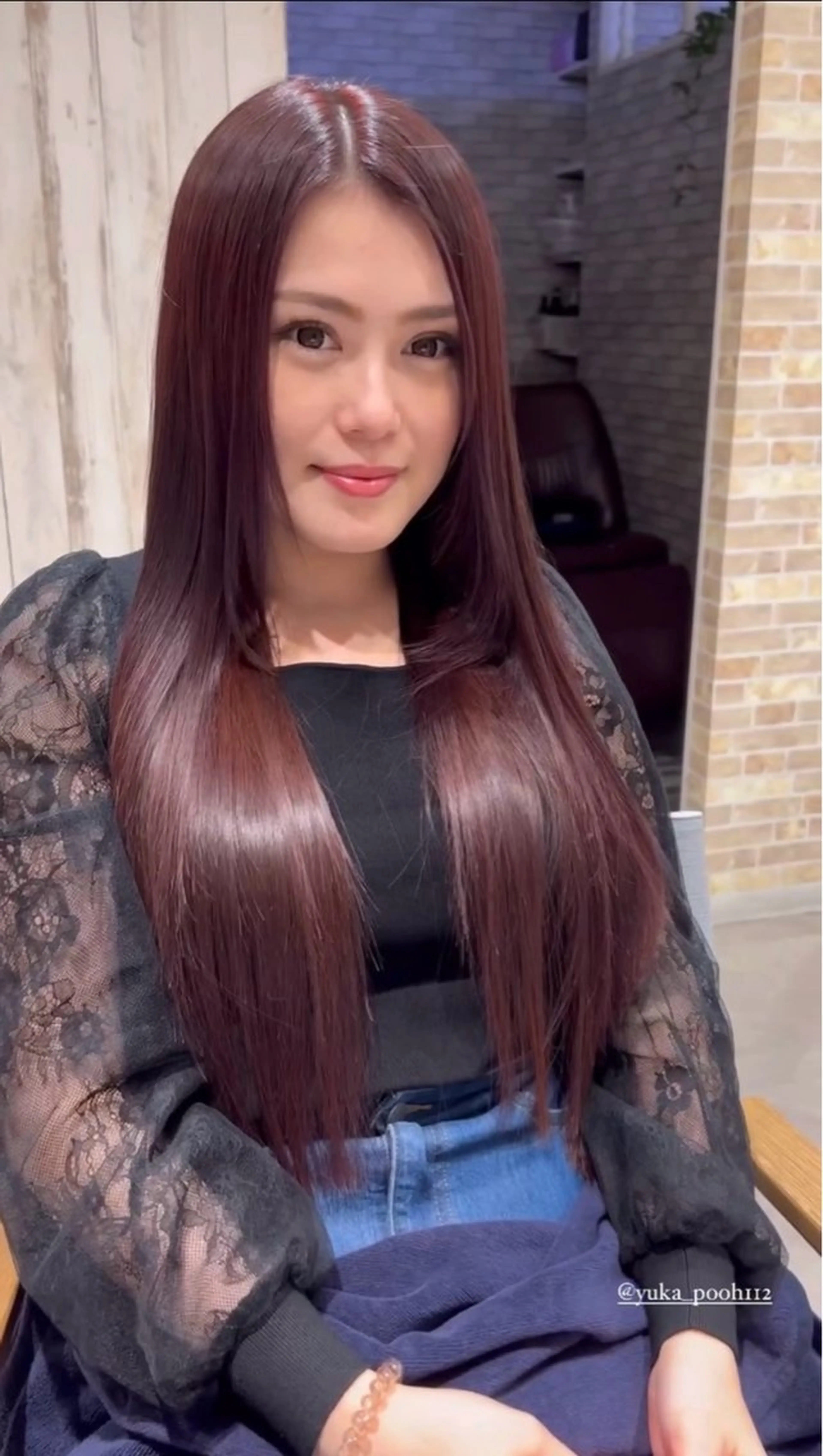 ロング カラー ピンクカラー 仲村 豪太のヘアスタイル