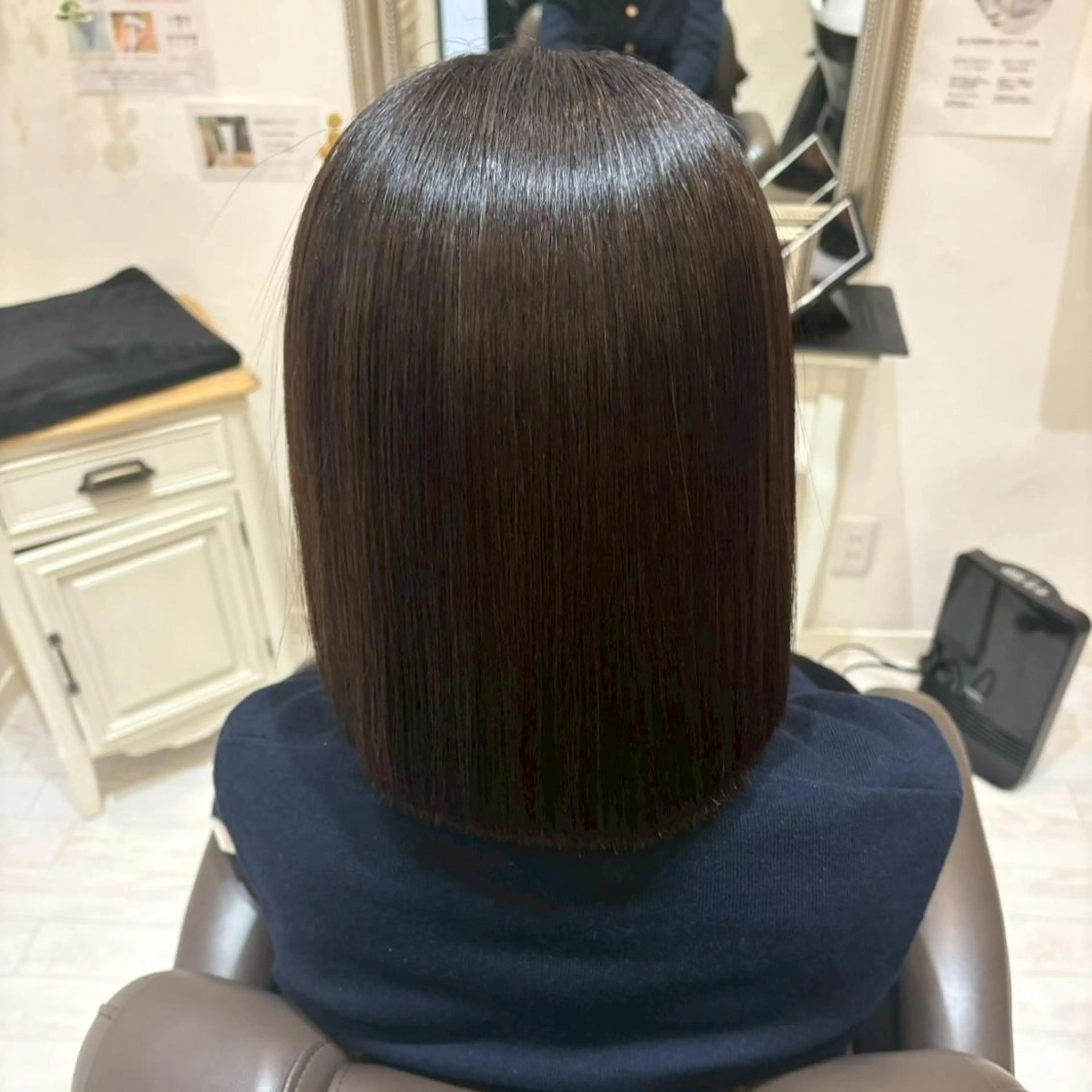 ミディアム ショートボブ ボブ 髪質改善 縮毛矯正 トリートメント カット トリートメント ヘッドスパ 髪質改善専門美容師✨ 重野 真心のヘアスタイル
