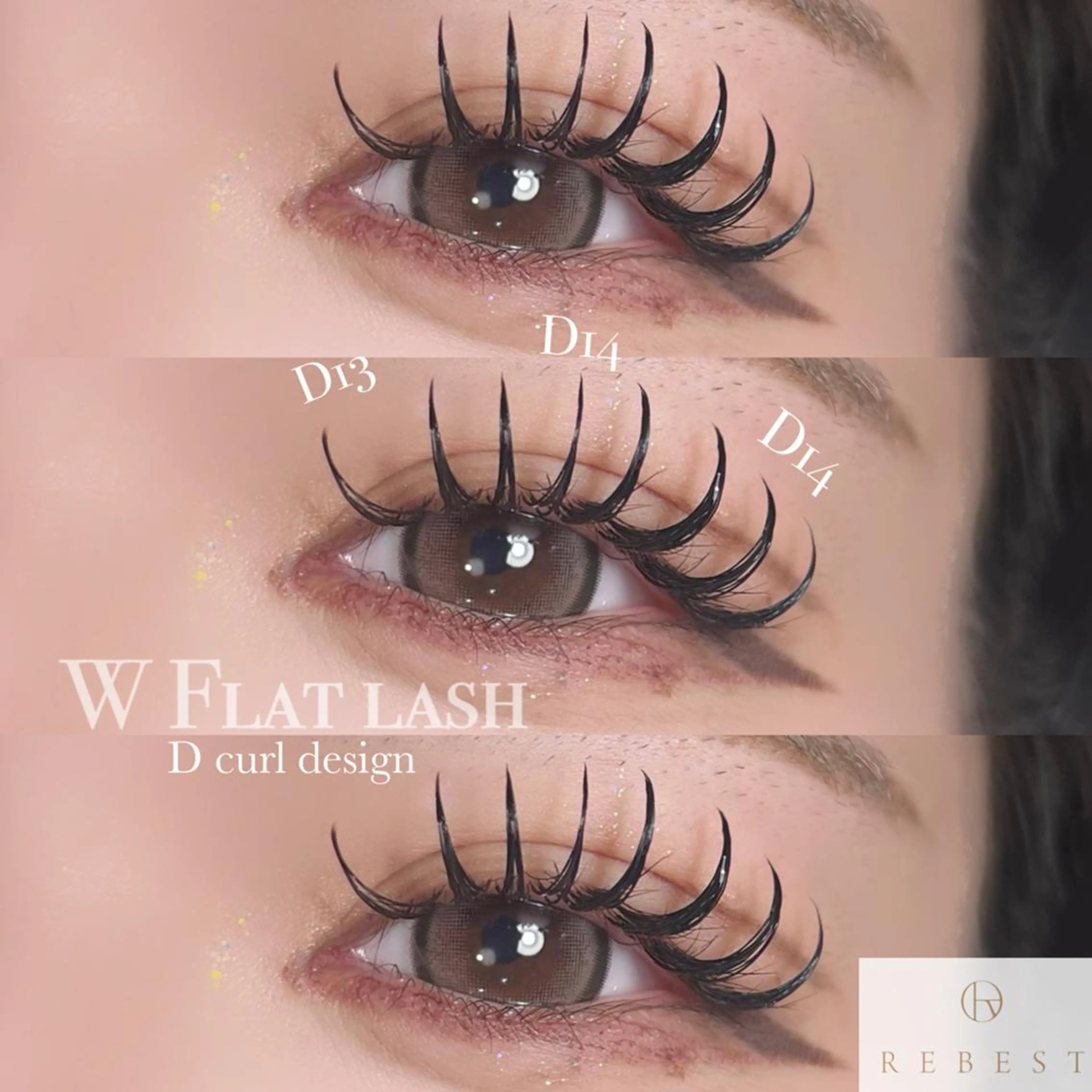 マツエク・マツパ フラットラッシュ ＲＥＢＥＳＴ ｅｙｅｌａｓｈのマツエク・マツパデザイン