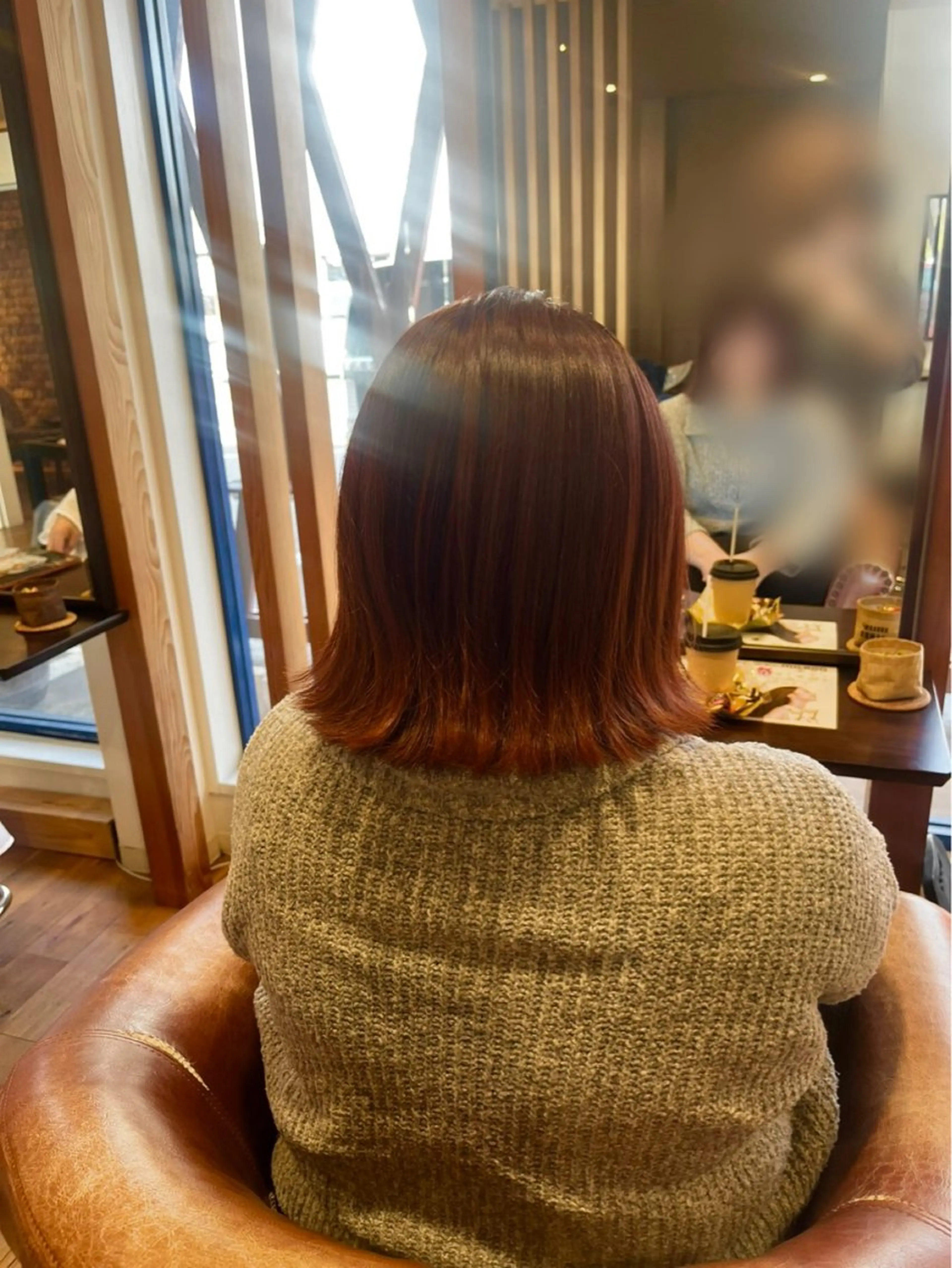 ミディアム カラー ブリーチ ブリーチなしカラー ピンクカラー ヘアカラー 山本 あやめ子のヘアスタイル