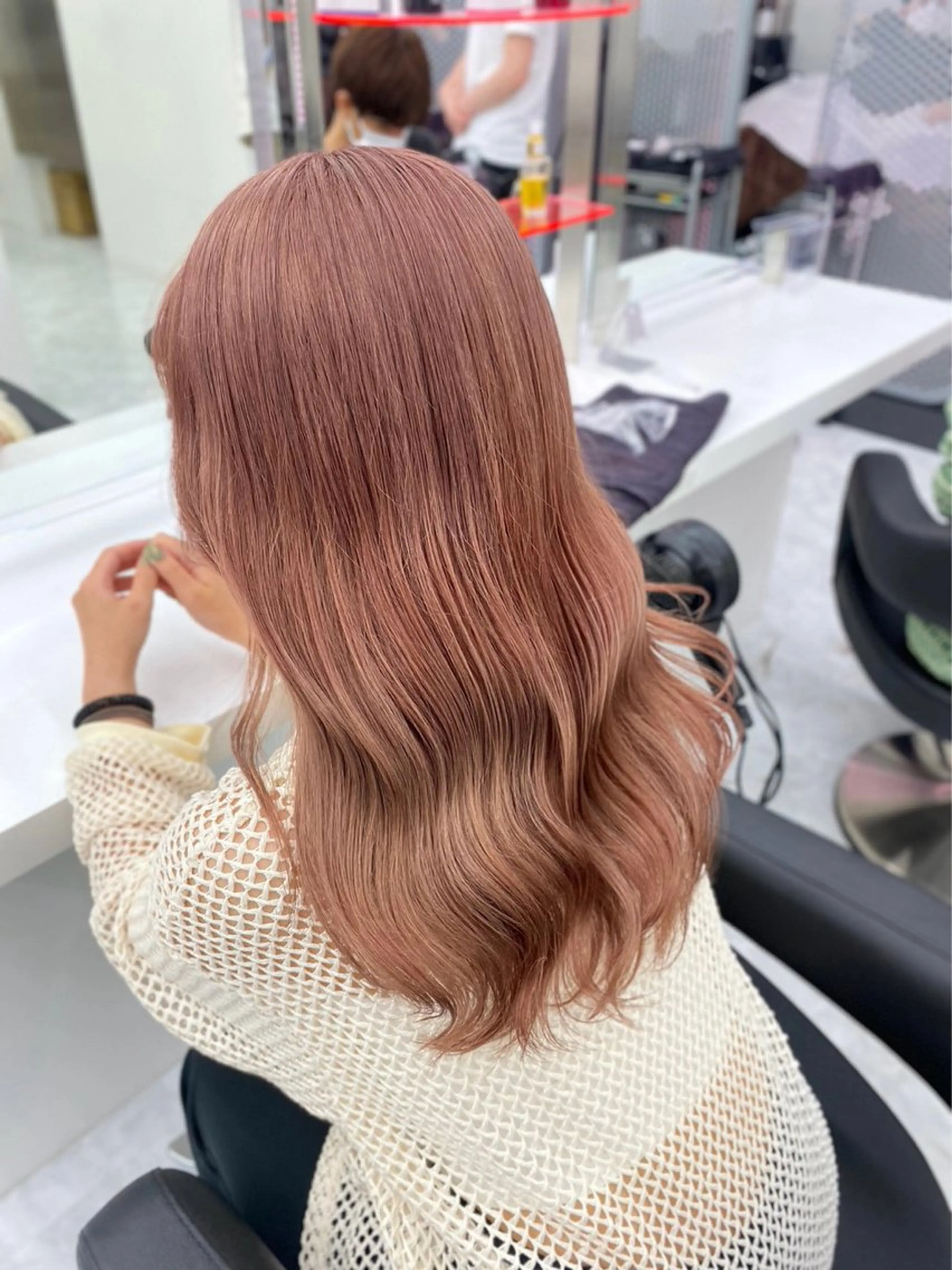 セミロング カラー カット ヘアカラー トリートメント ヘッドスパ ダブルカラー特化💖 韓国ヘア💖りくのヘアスタイル