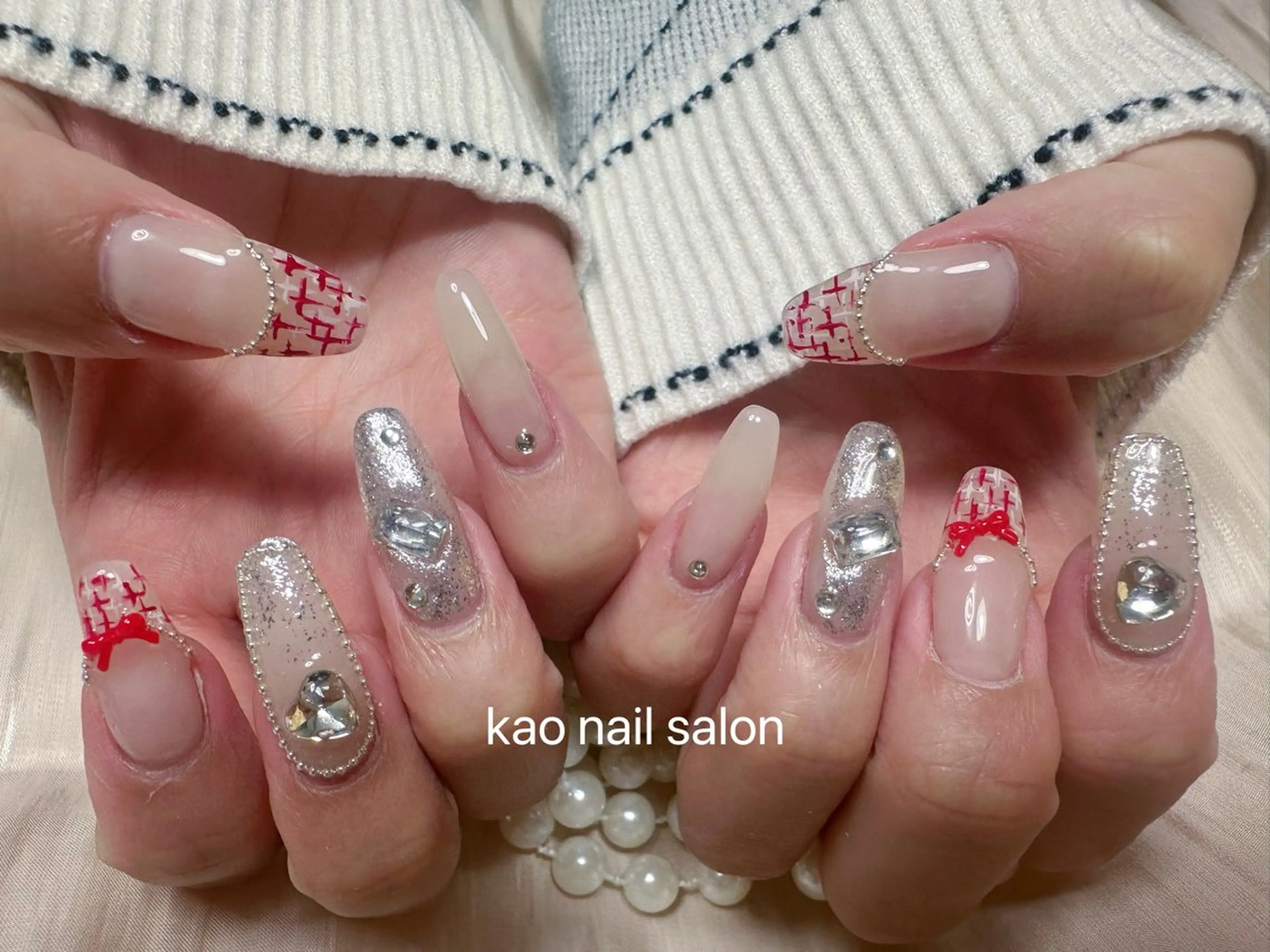 ネイル ハンドネイル kao nail マグネット/長さだしのネイルデザイン