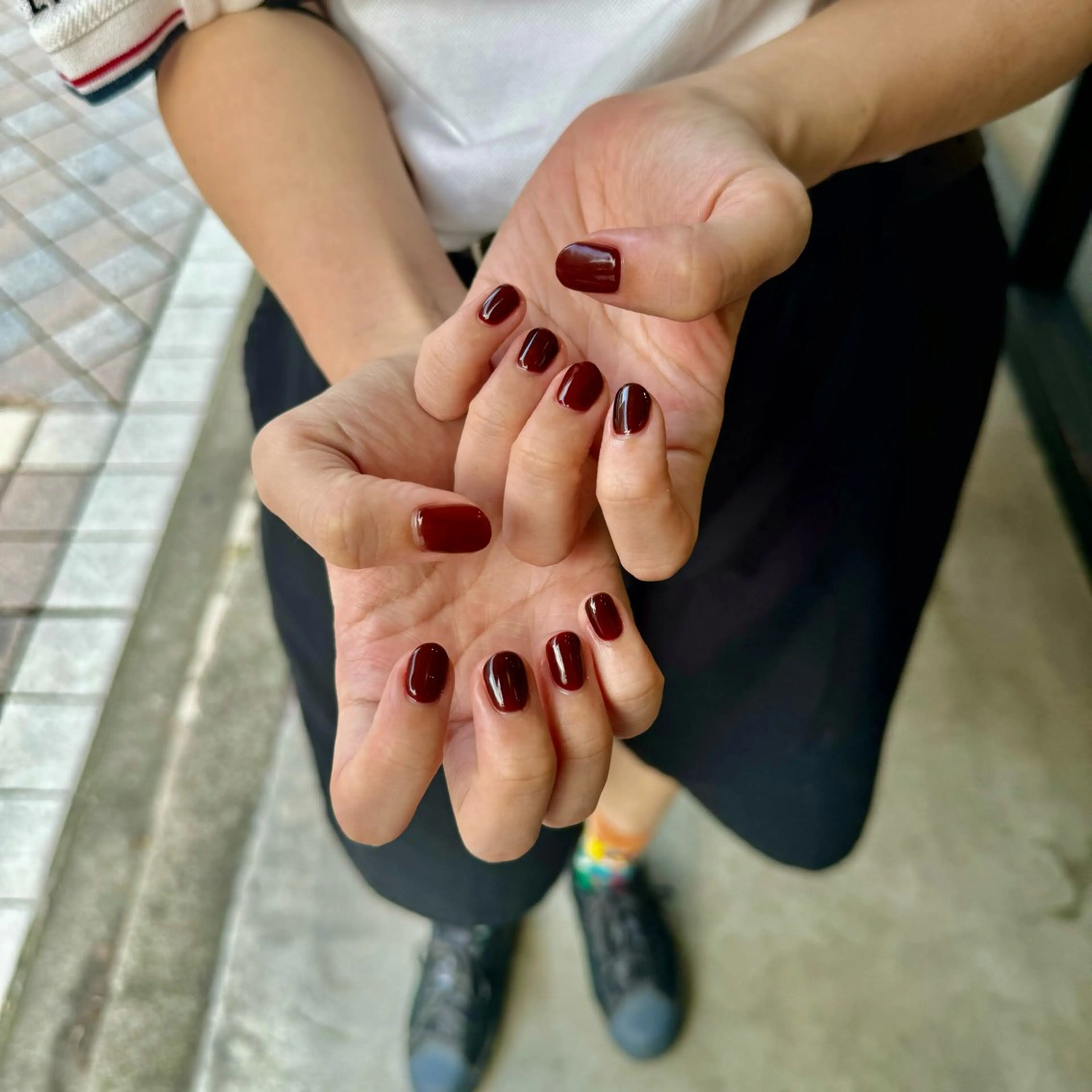 ネイル ブラウン ハンドネイル mizuki 🎀のネイルデザイン