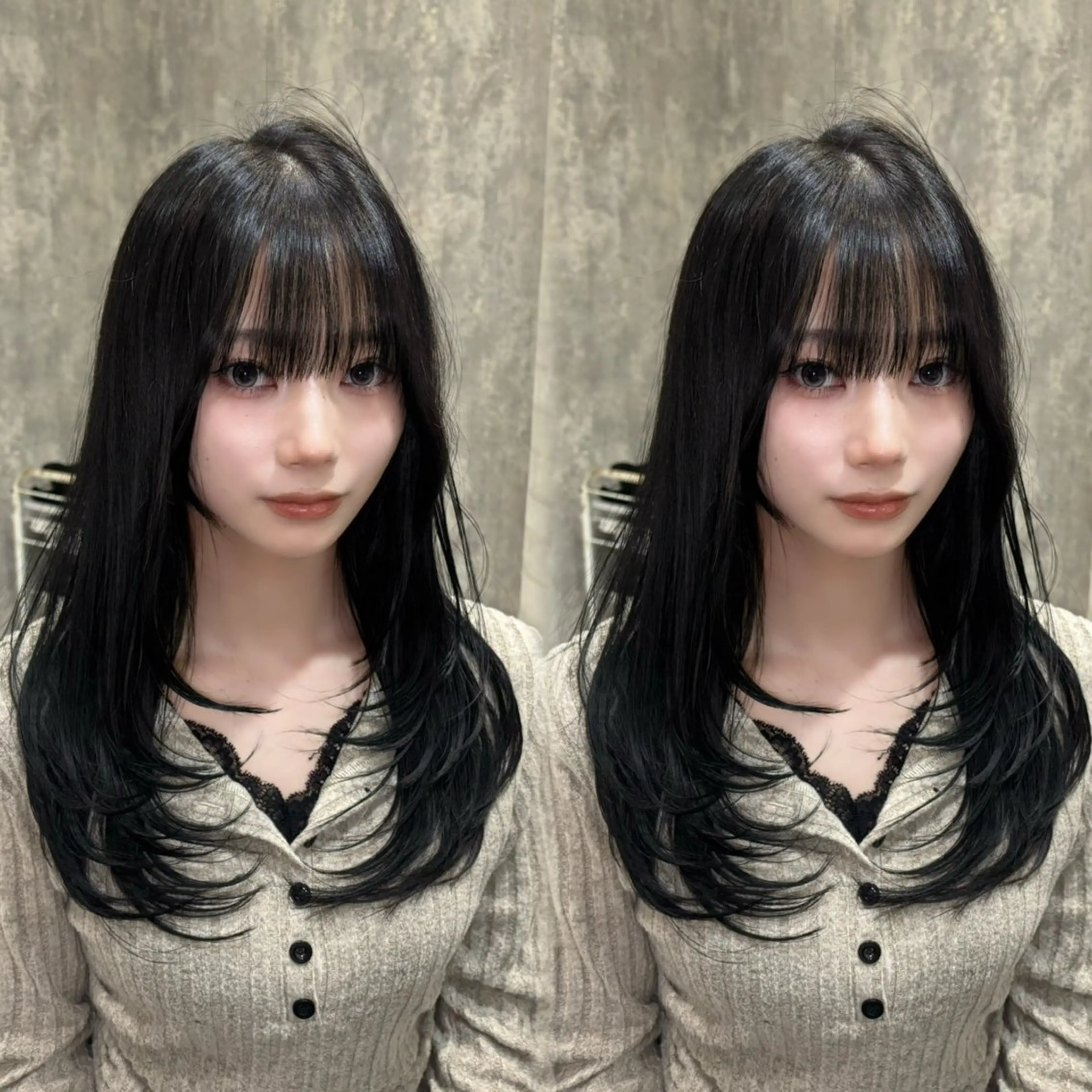 ロング カット ヘアカラー トリートメント Zina/タカト/ レイヤー×艶髪✨️のヘアスタイル