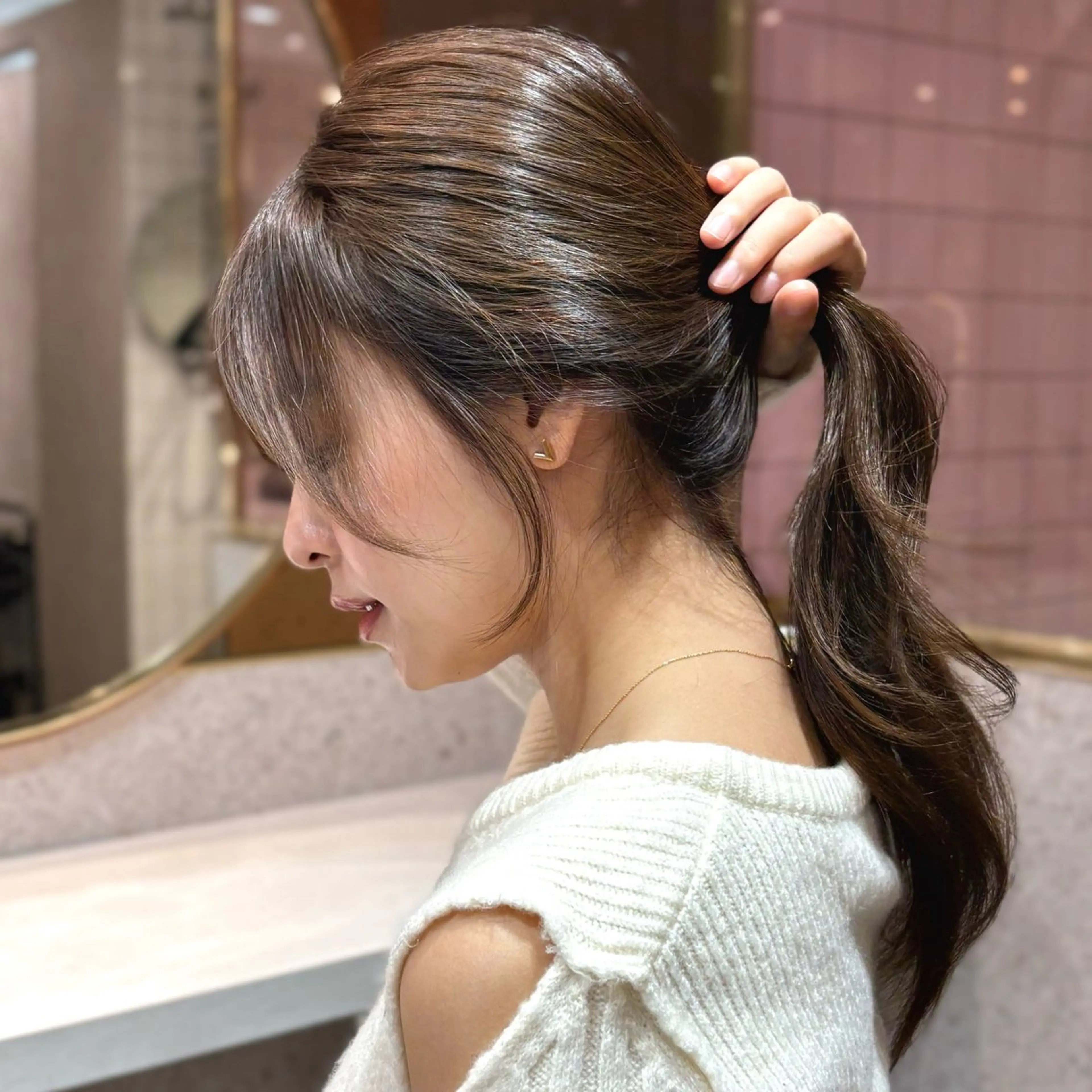 ショート カラー パーマ ヘアアレンジ メンズ キッズ カット トリートメント 新宿/小顔レイヤー/ 顔まわり/西慶太朗のヘアスタイル