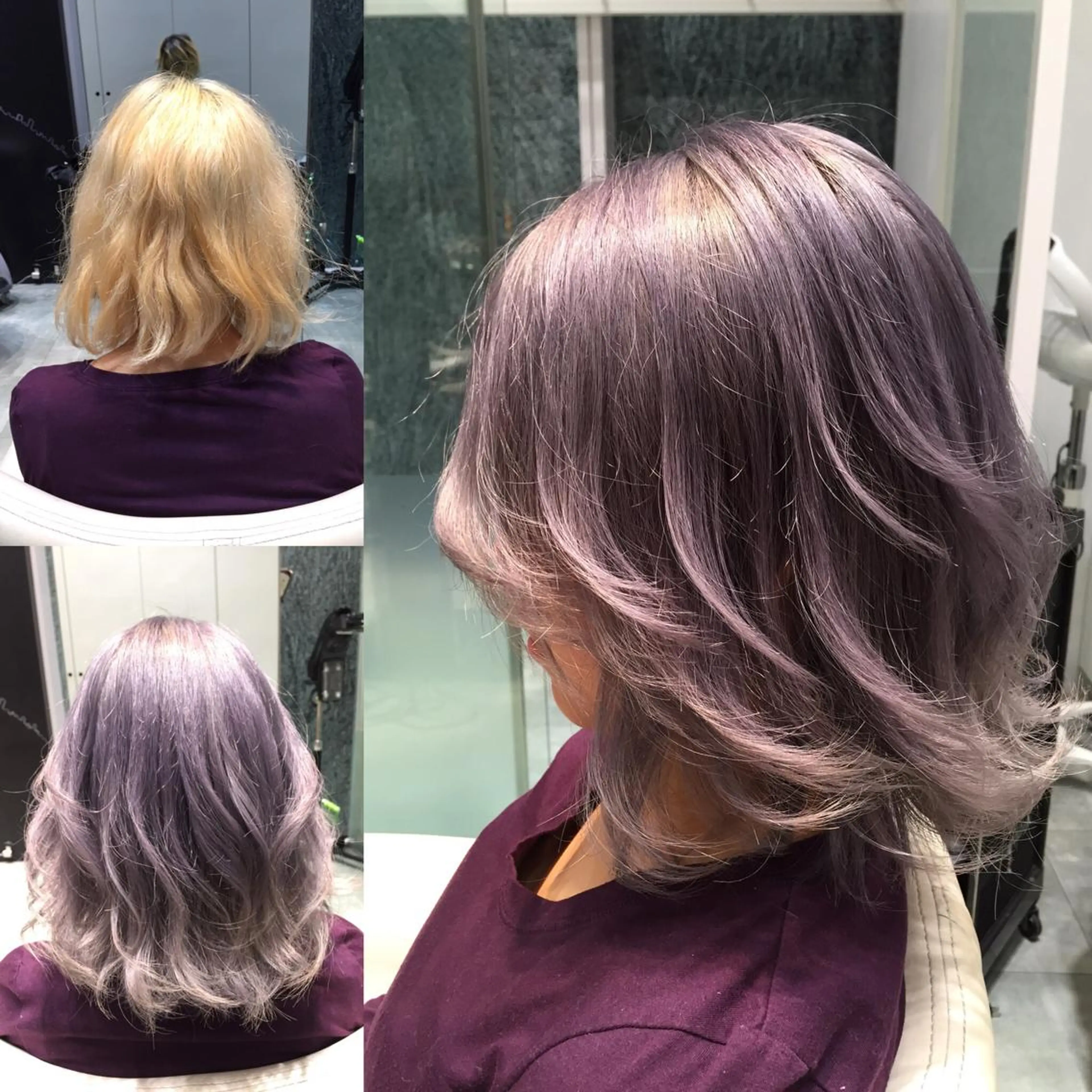 ミディアム セミロング ロング カラー イルミナカラー Re:ta KANZOのヘアスタイル