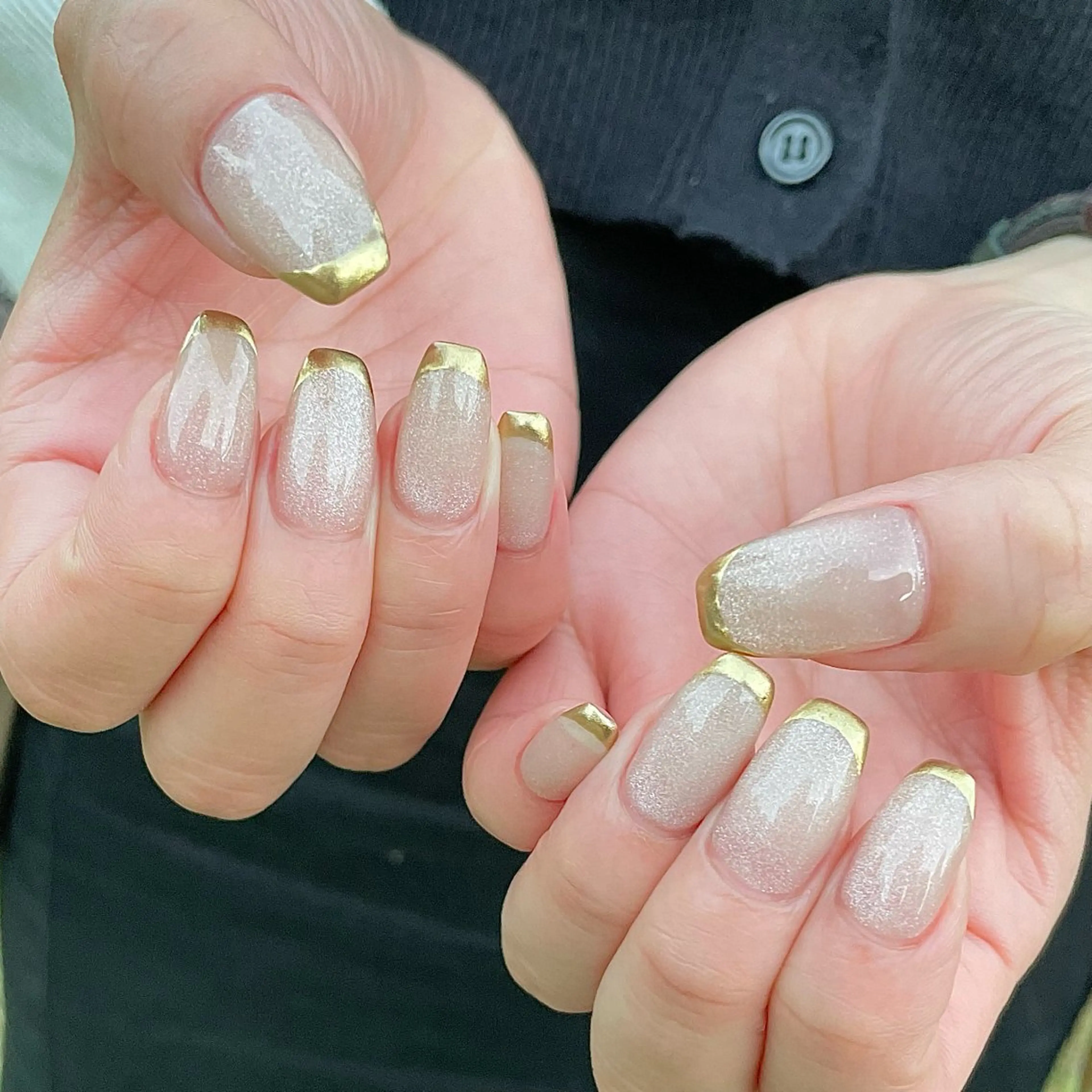 ネイル フレンチネイル ジェルネイル マグネットネイル ミラーネイル ハンドネイル Nailsalon BLOOM🌷 山崎のネイルデザイン
