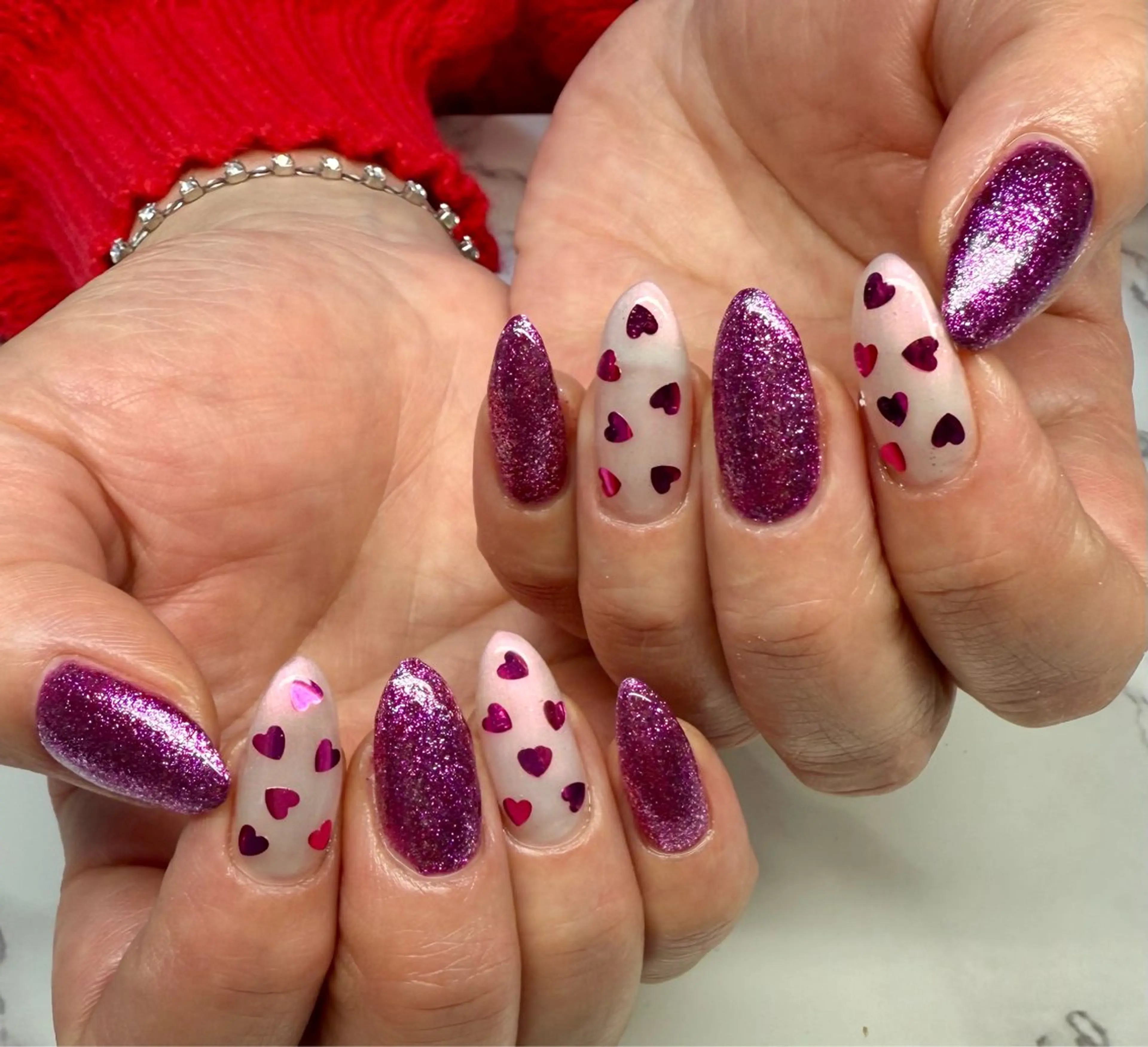 ネイル アートネイル チークネイル フレンチネイル キラキラネイル マグネットネイル M.N_ nailのネイルデザイン