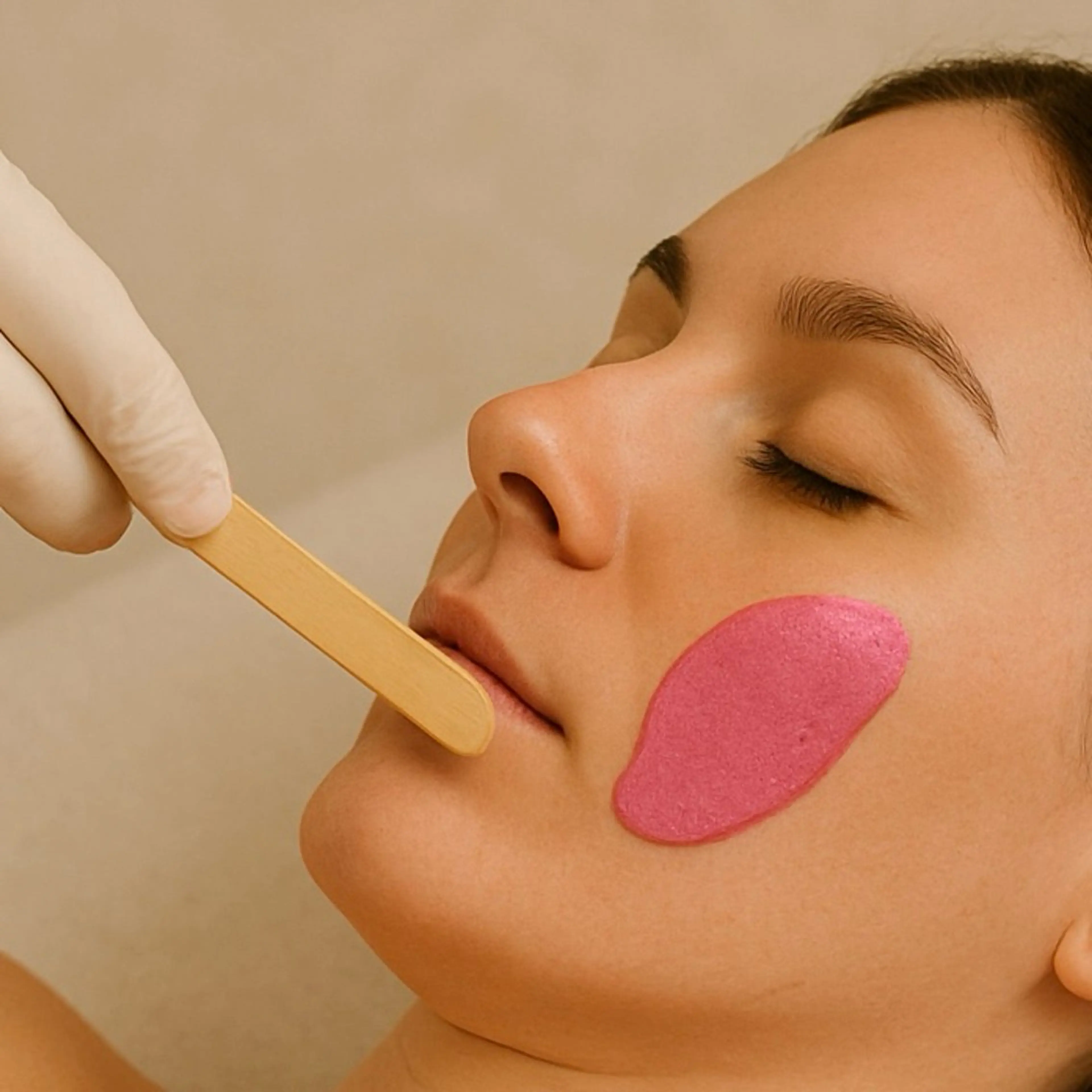 お顔のワックス脱毛🥰✨フェイシャルWax‼️男女OK🙆‍♂️お仕上げパック付き🩷メンズは➕2000円の写真