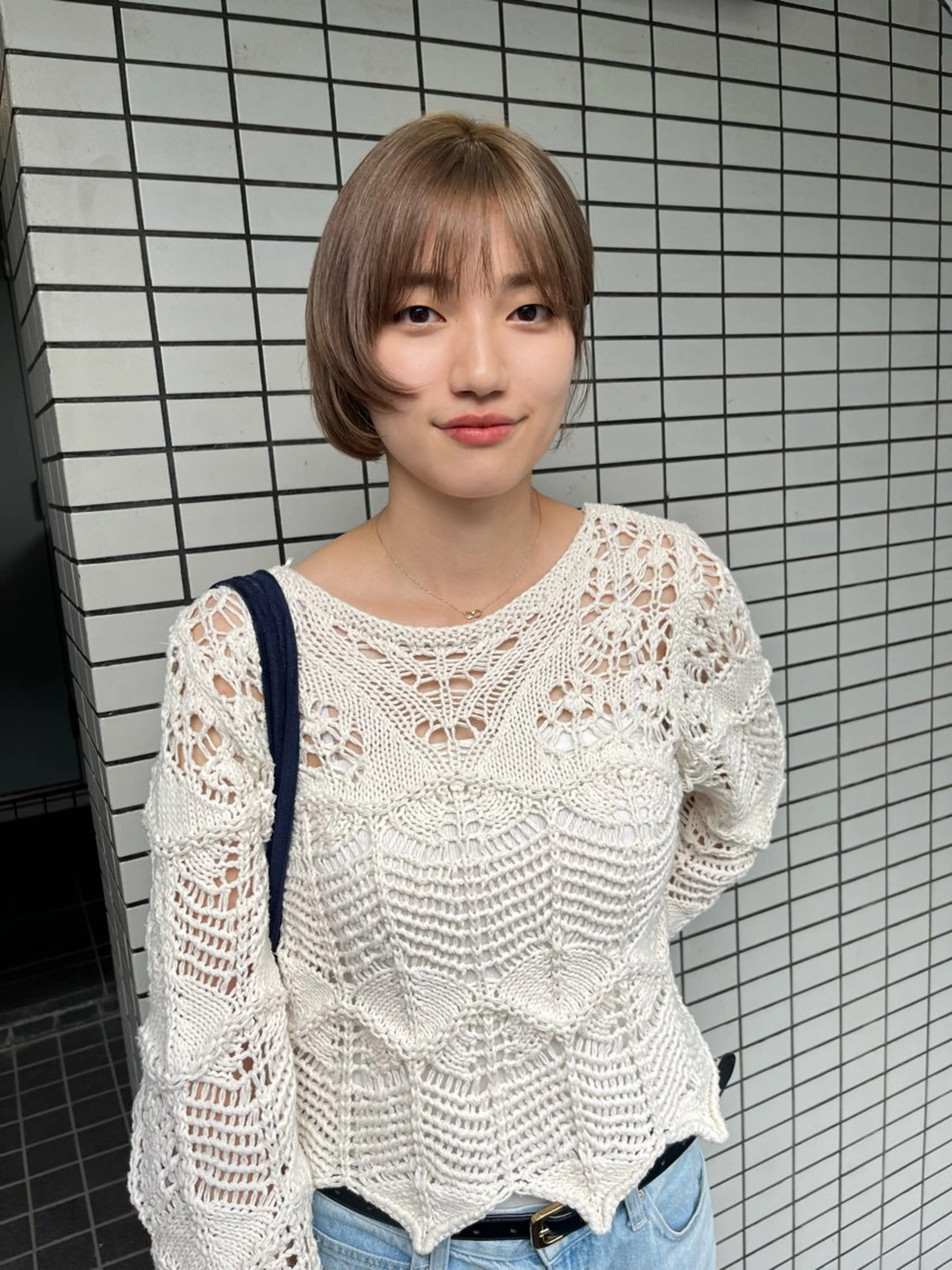 ショート ヘアカラー トリートメント ☀️コミヤマミユ☀️ /パーマ/ハイトーンのヘアスタイル