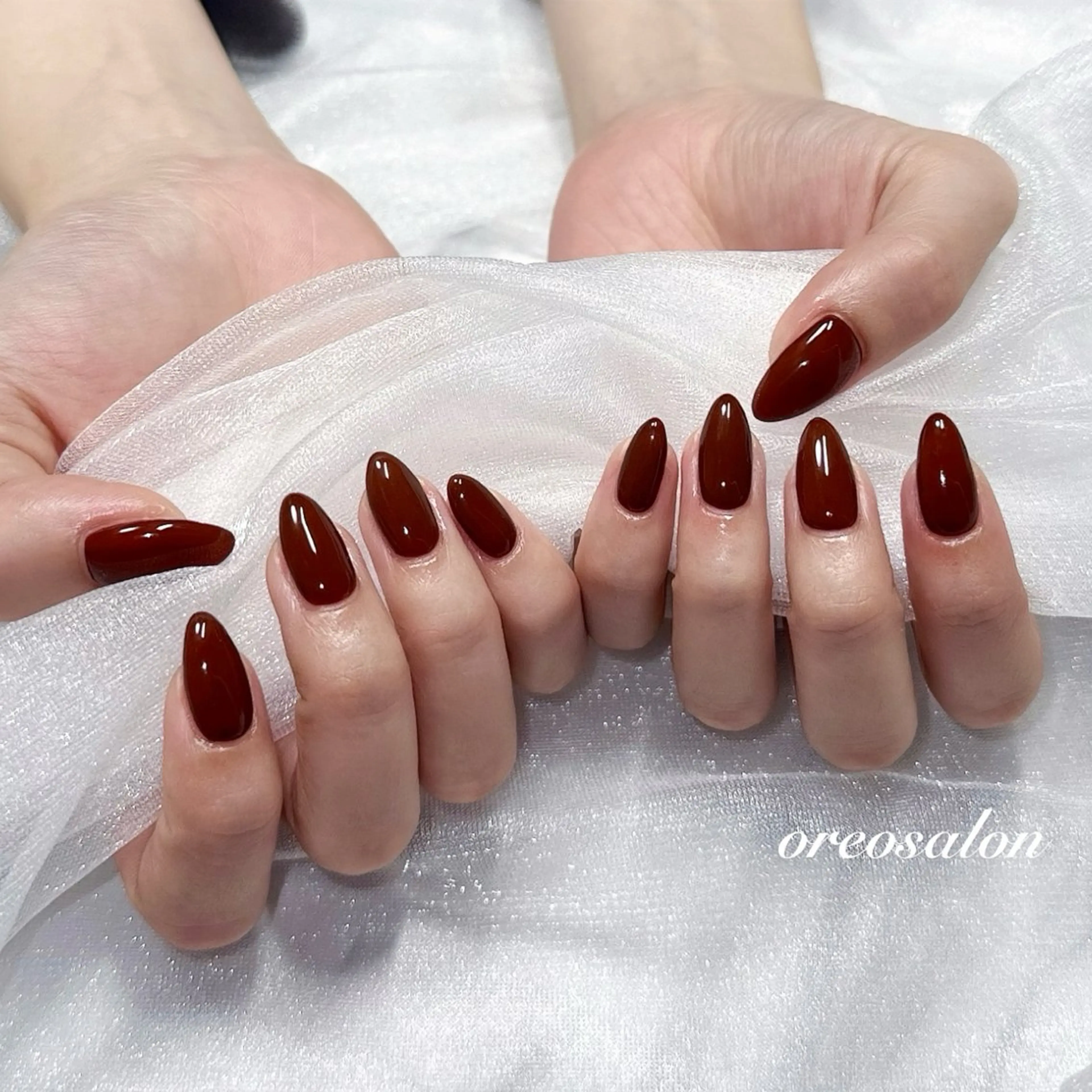 [hand]ジェル(オフ有り)ワンカラー ＋￥1000でパラジェル変更可能の写真