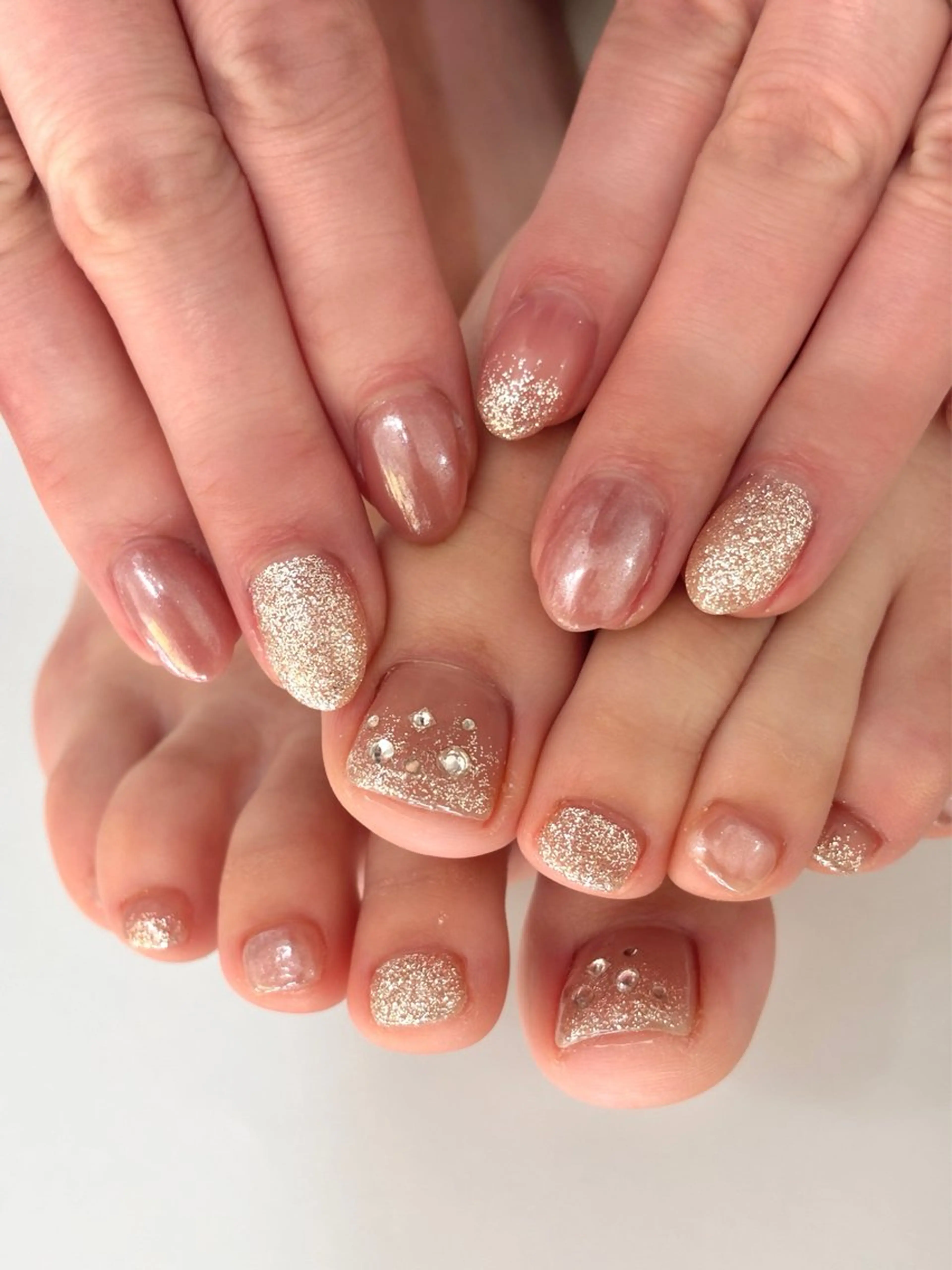 ネイル ラメ(グリッター) ラメグラデーション 中川 ほののネイルデザイン