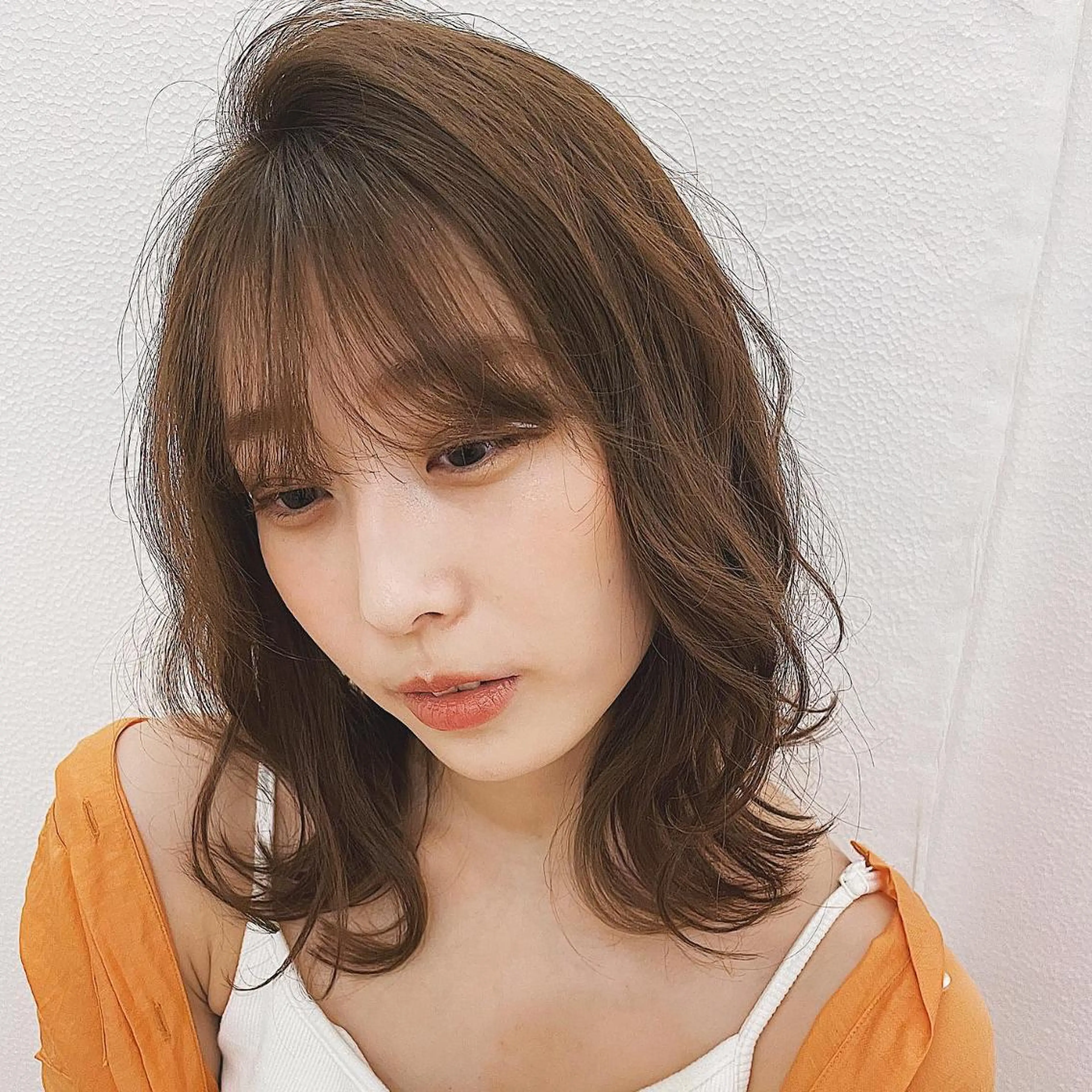 ミディアム カット ヘアカラー トリートメント Maria Satoのヘアスタイル