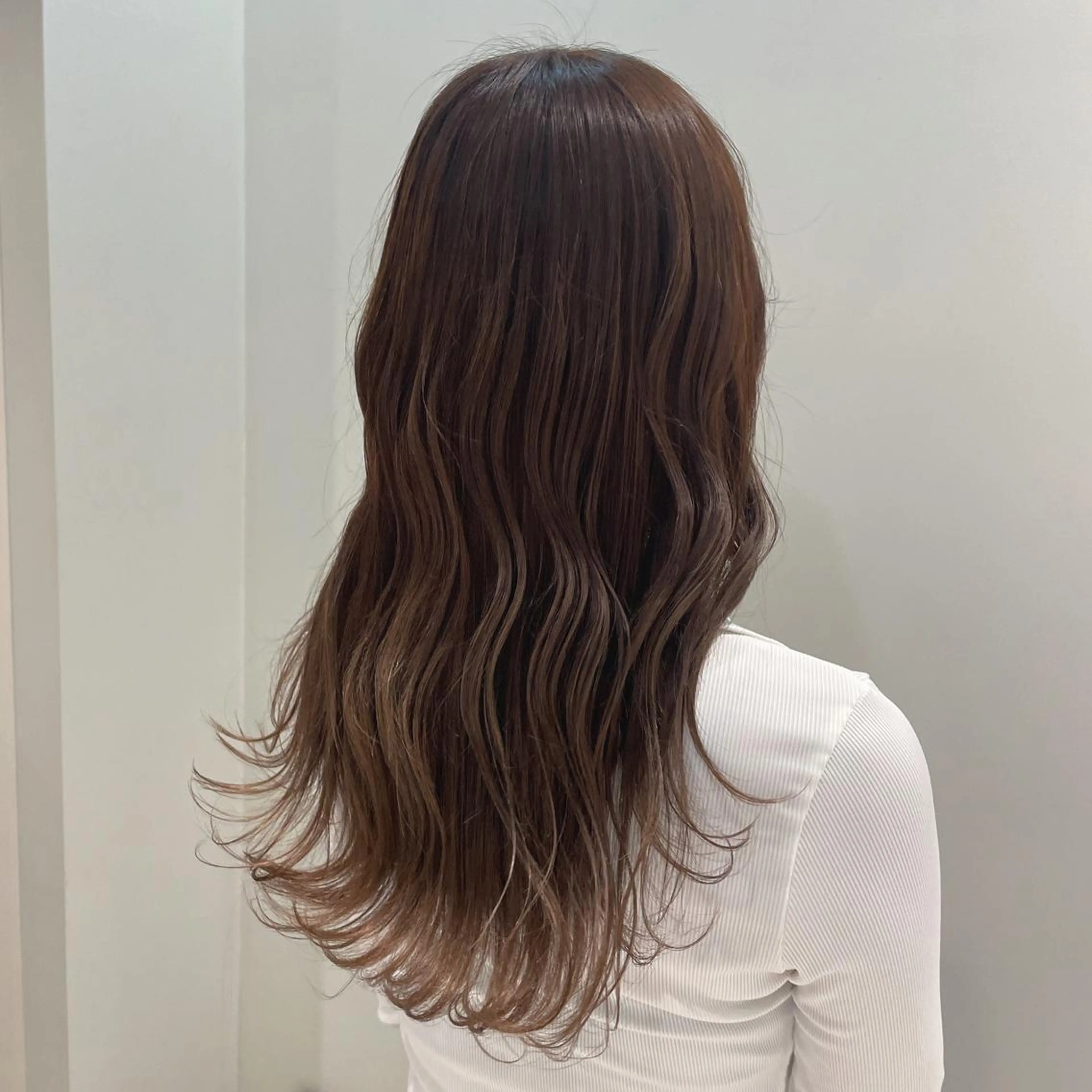 ロング カラー ブラウンカラー 峯崎 葵のヘアスタイル