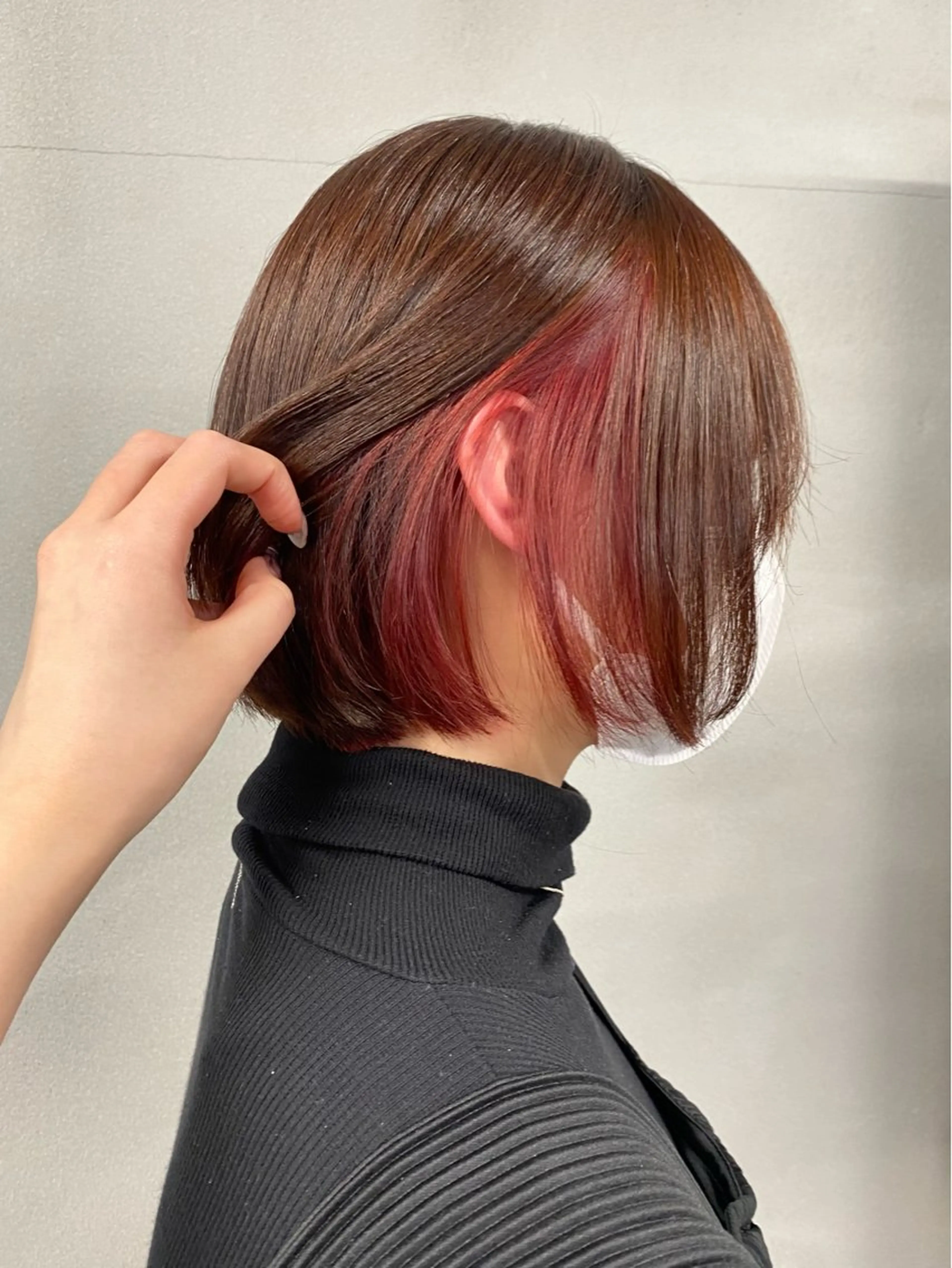 ショート カラー ブリーチ ピンクカラー ボブ 柏 デザインカラー/ レイヤー🐣シオリのヘアスタイル