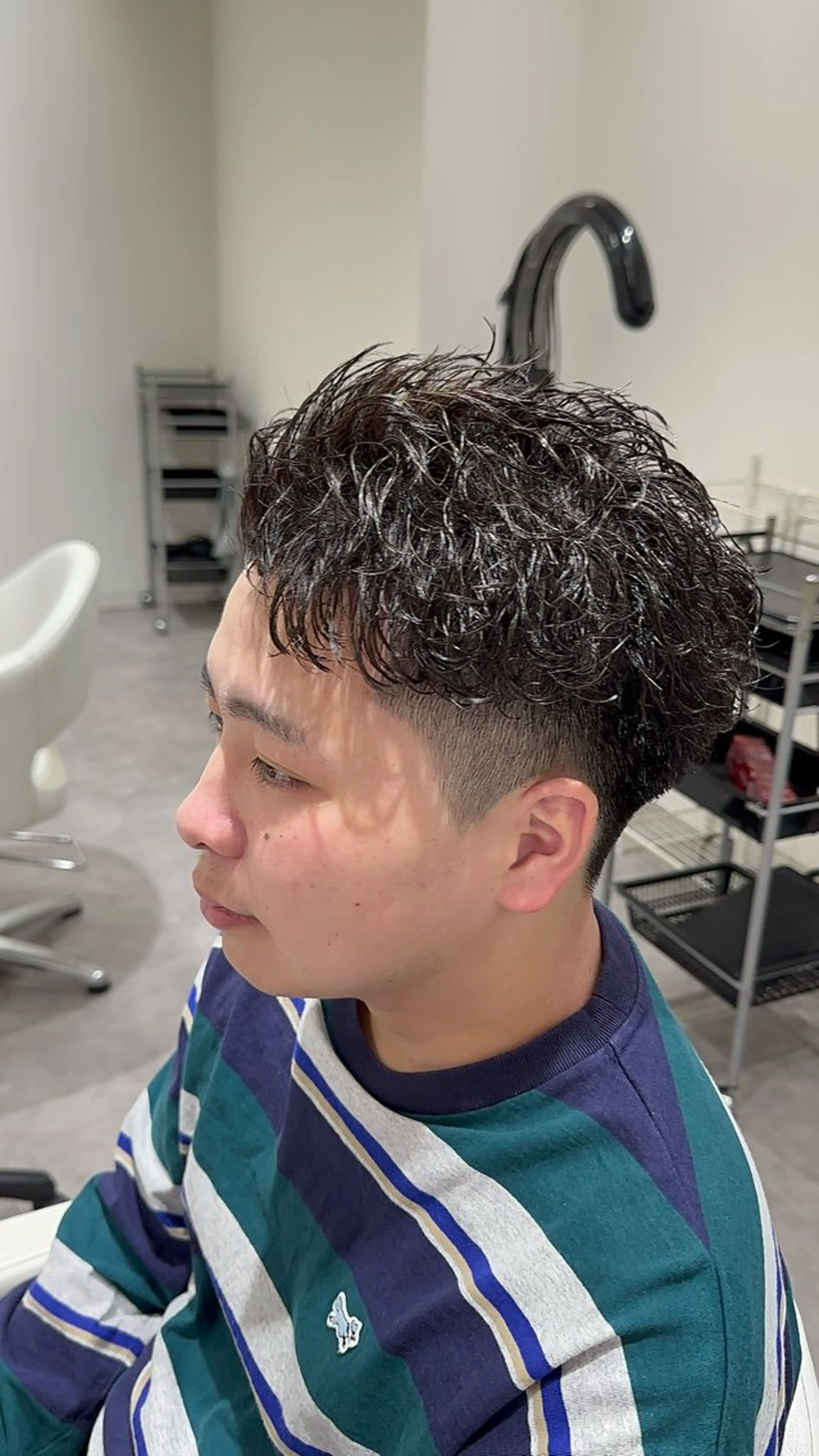 ショート メンズ オールバック メンズパーマ パーマ メンズ専門美容師／ メンズパーマ／森口のヘアスタイル