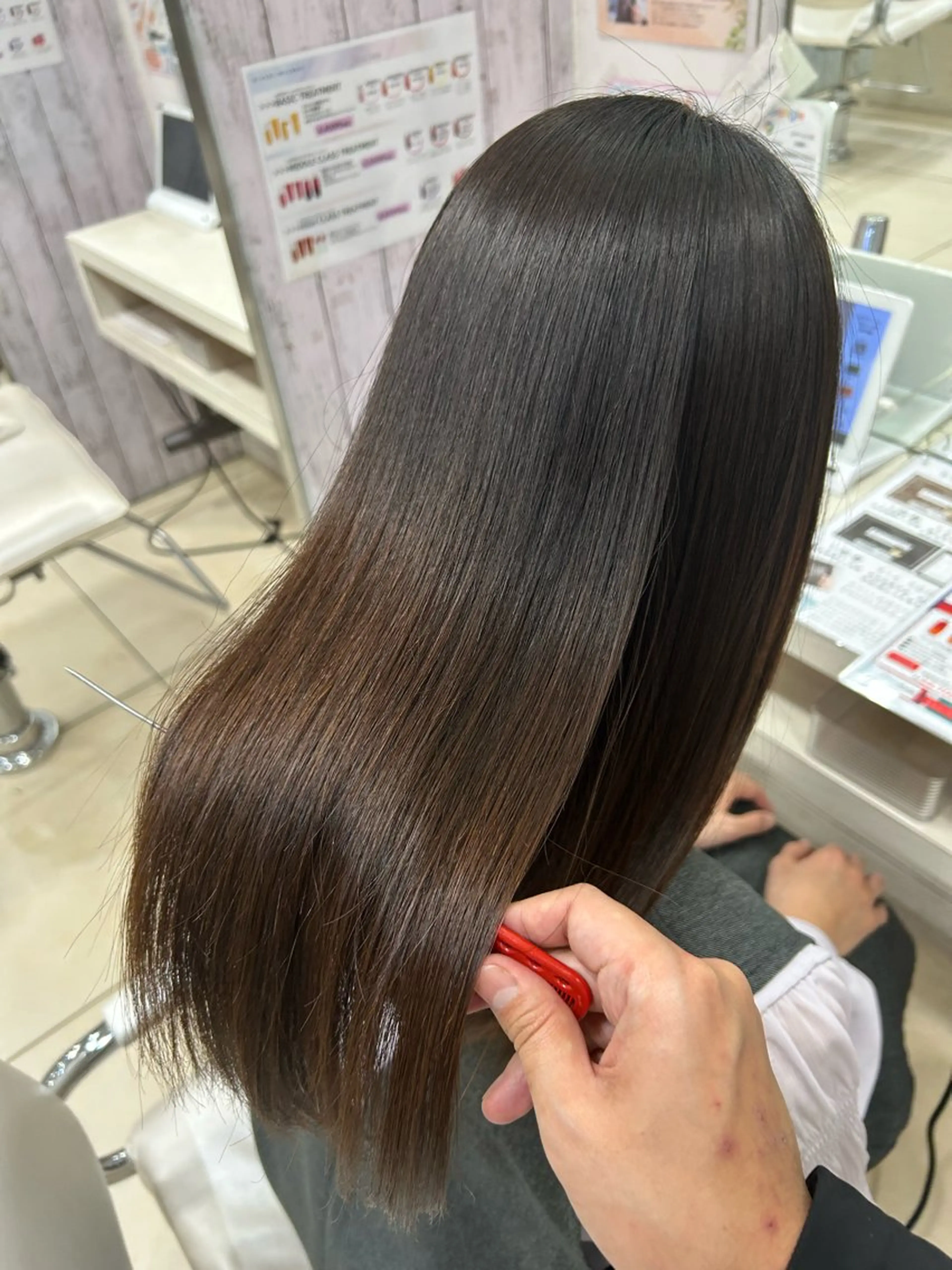 セミロング ヘアカラー トリートメント 【髪質改善カラー】 瀧田嵐士🇰🇷のヘアスタイル