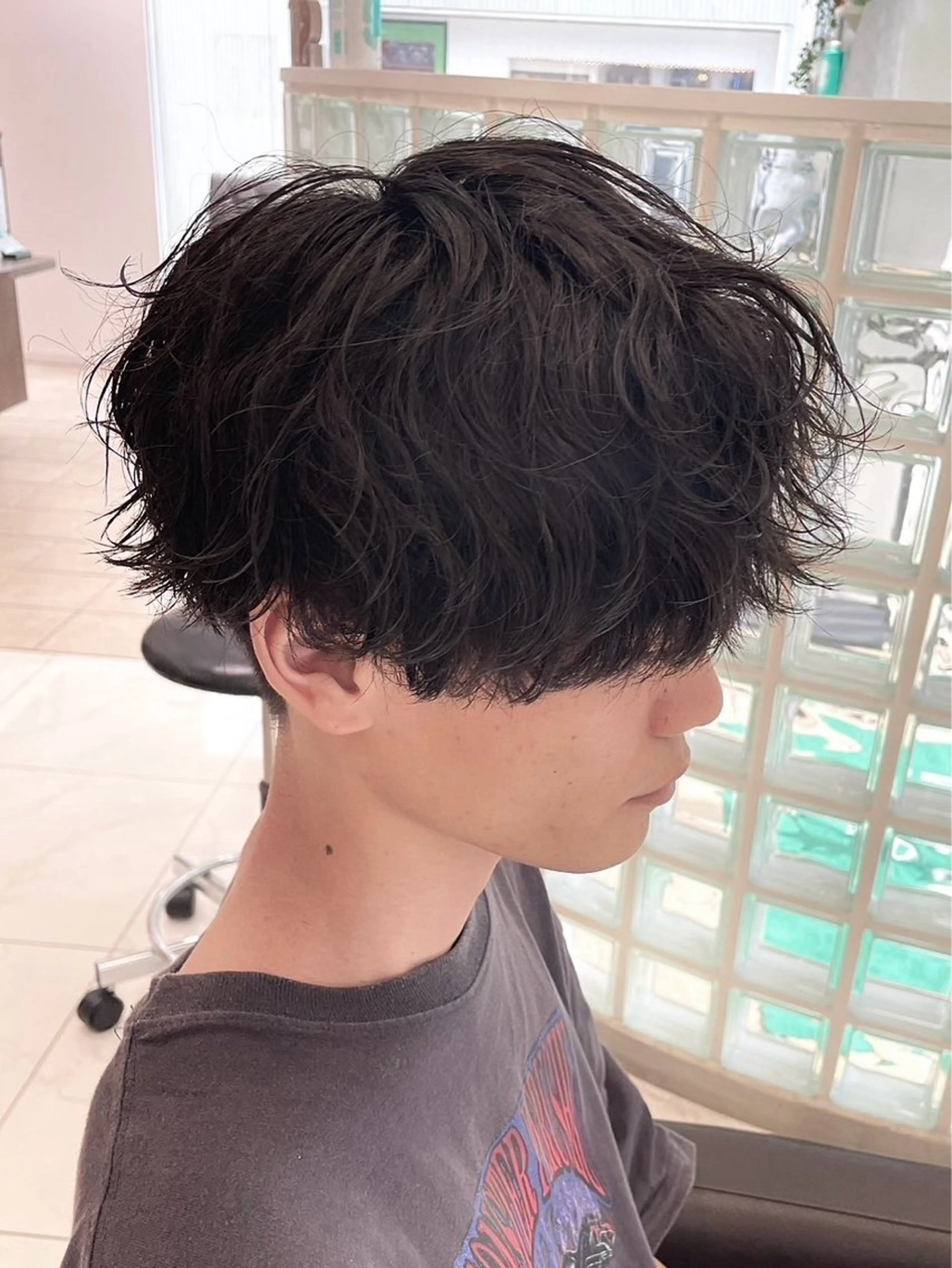 ミディアム パーマ メンズ カット パーマ ♠️メンズ特化／ 社 由樹♠️のヘアスタイル