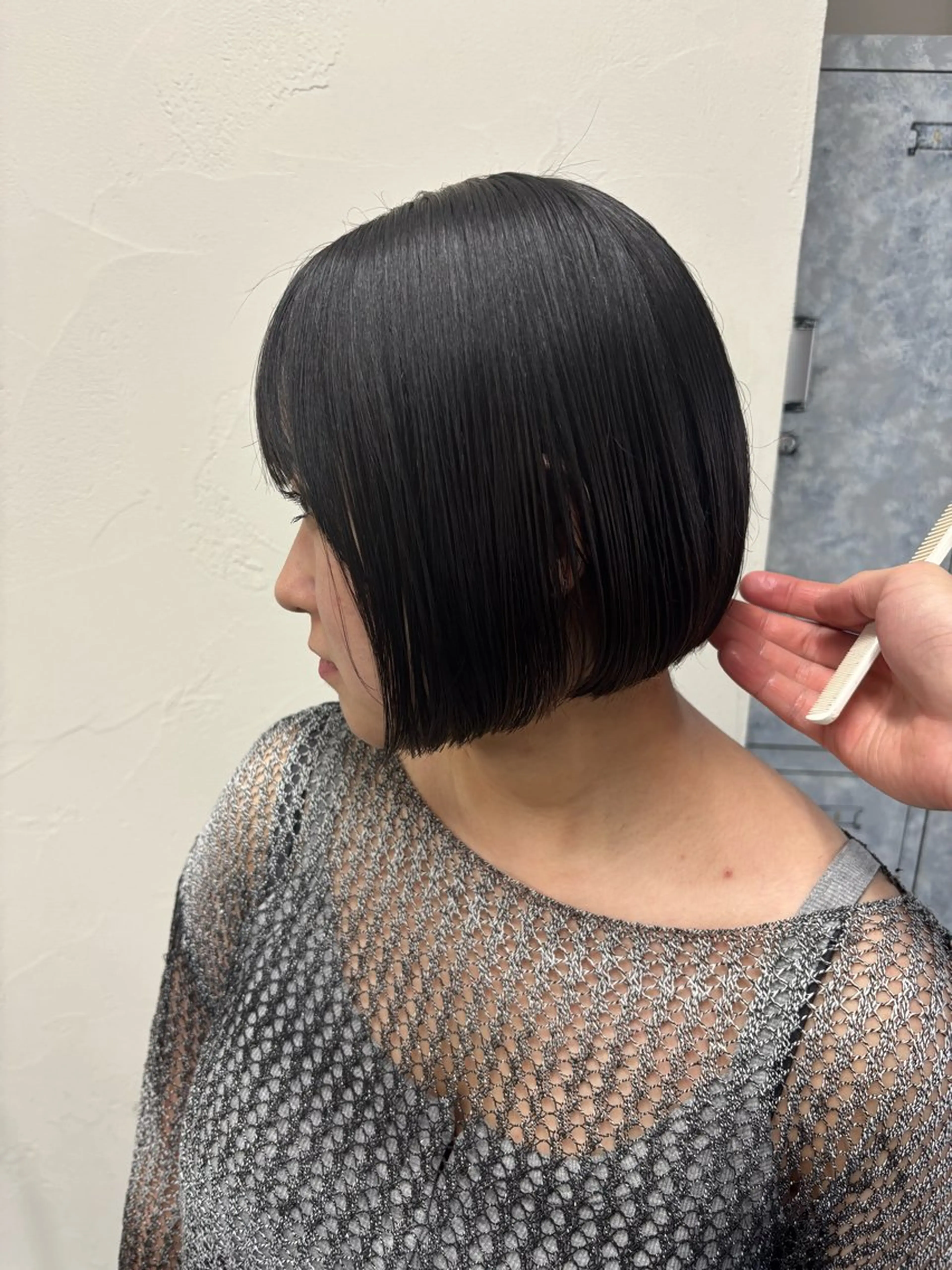 ショート ボブ 縮毛矯正 トリートメント nico 麻生 やまざきれいのヘアスタイル