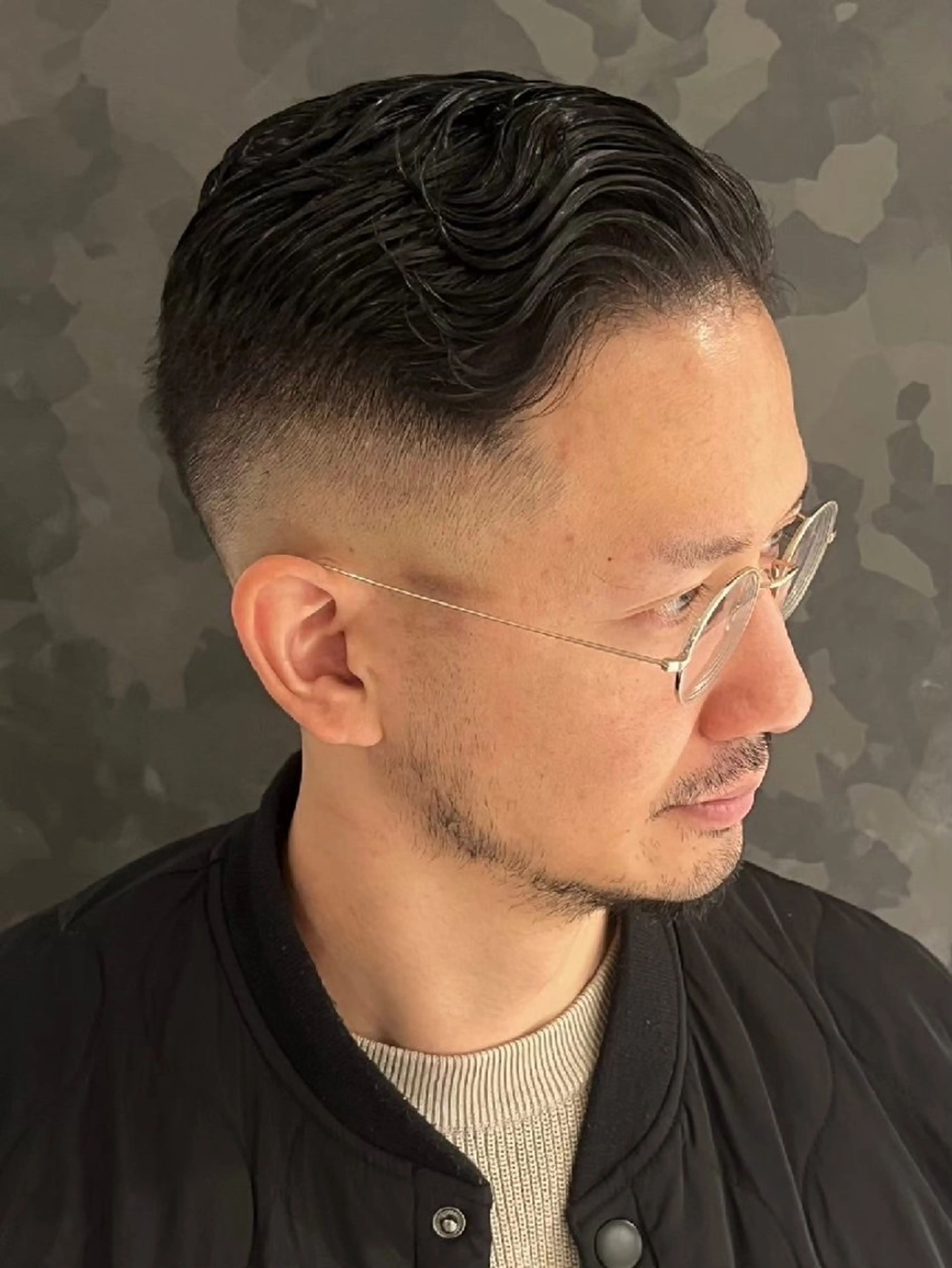 ミディアム 爰河 泰介のヘアスタイル