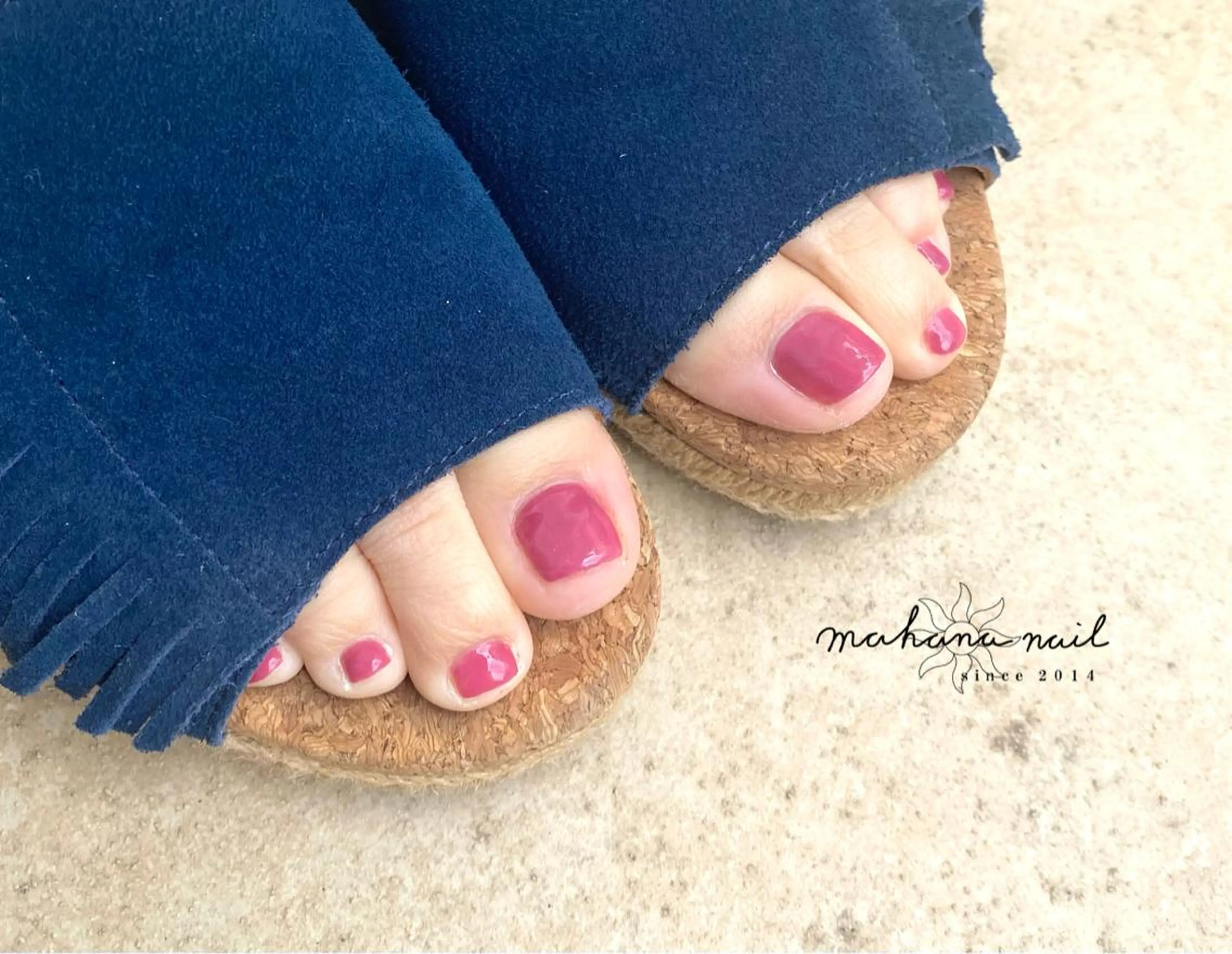 ネイル フットネイル ワンカラーネイル mahana nailのネイルデザイン