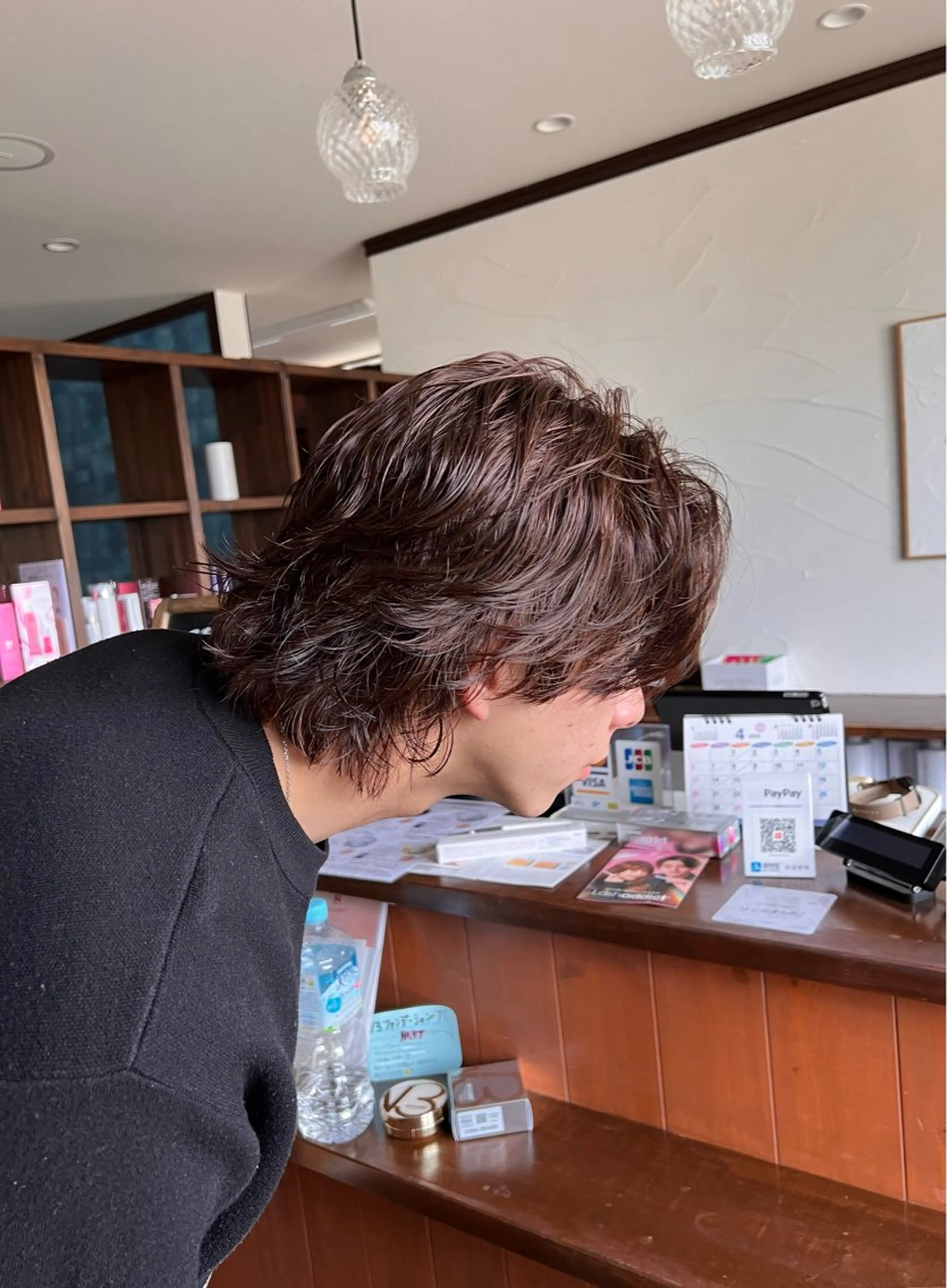 メンズ マッシュウルフ マッシュ メンズパーマ シャドーパーマ メンズウルフカット 美容室 Luccica HAWAII所属・ミディアム/ボブ/ Shukaのヘアスタイル