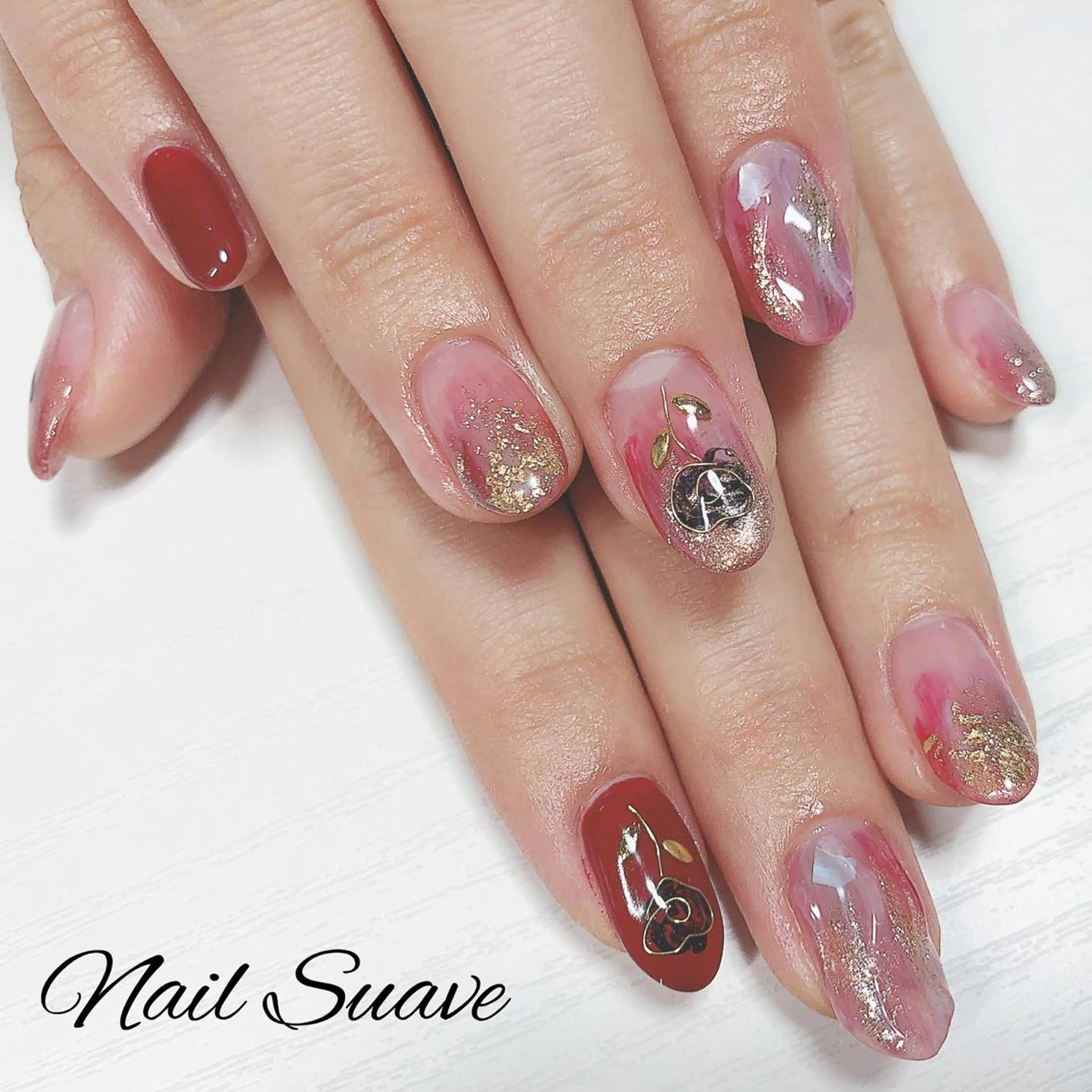 ネイル ボルドー Nail Suave (シュアーヴ)のネイルデザイン
