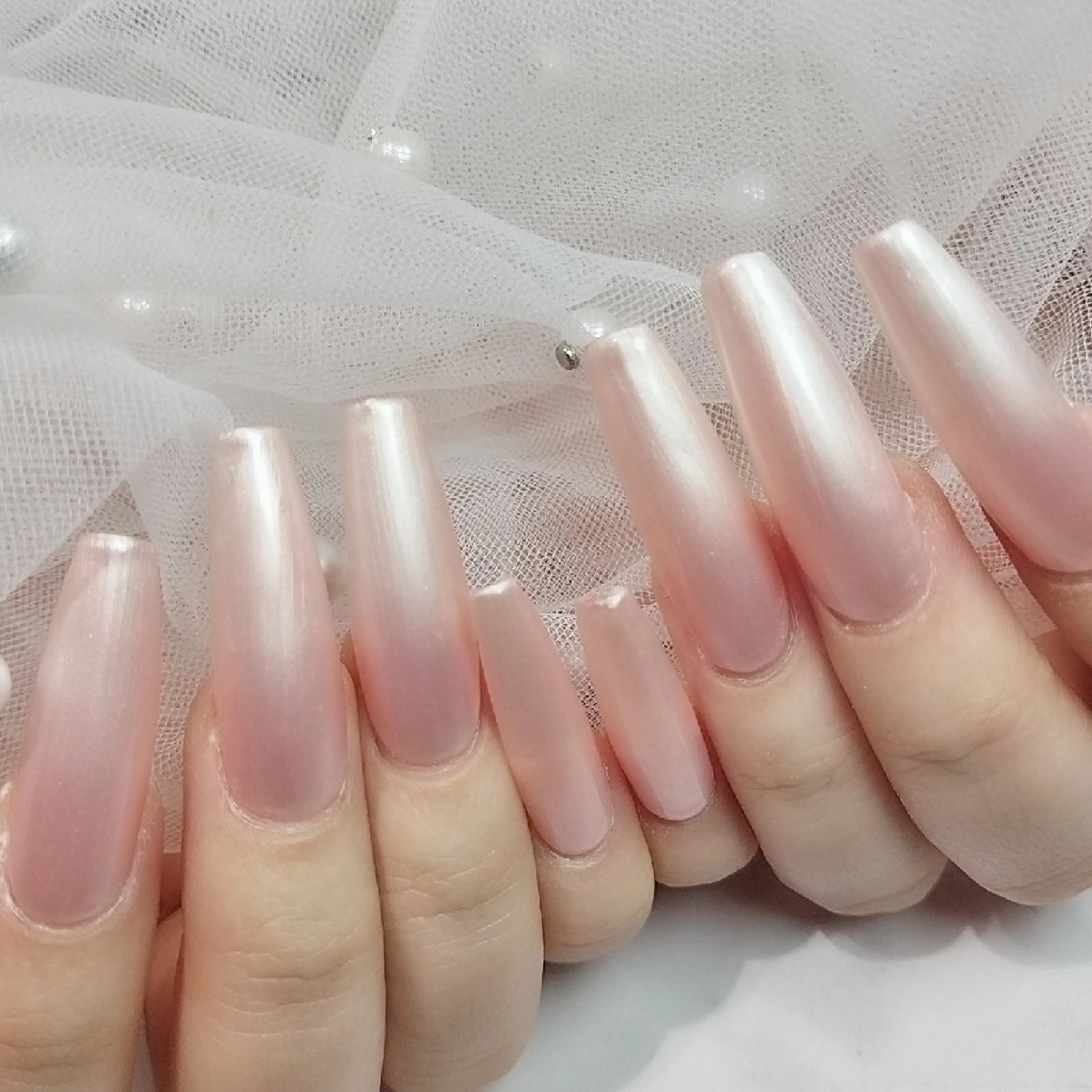 ネイル ロングネイル ネイルチップ ハンドネイル あ きのネイルデザイン