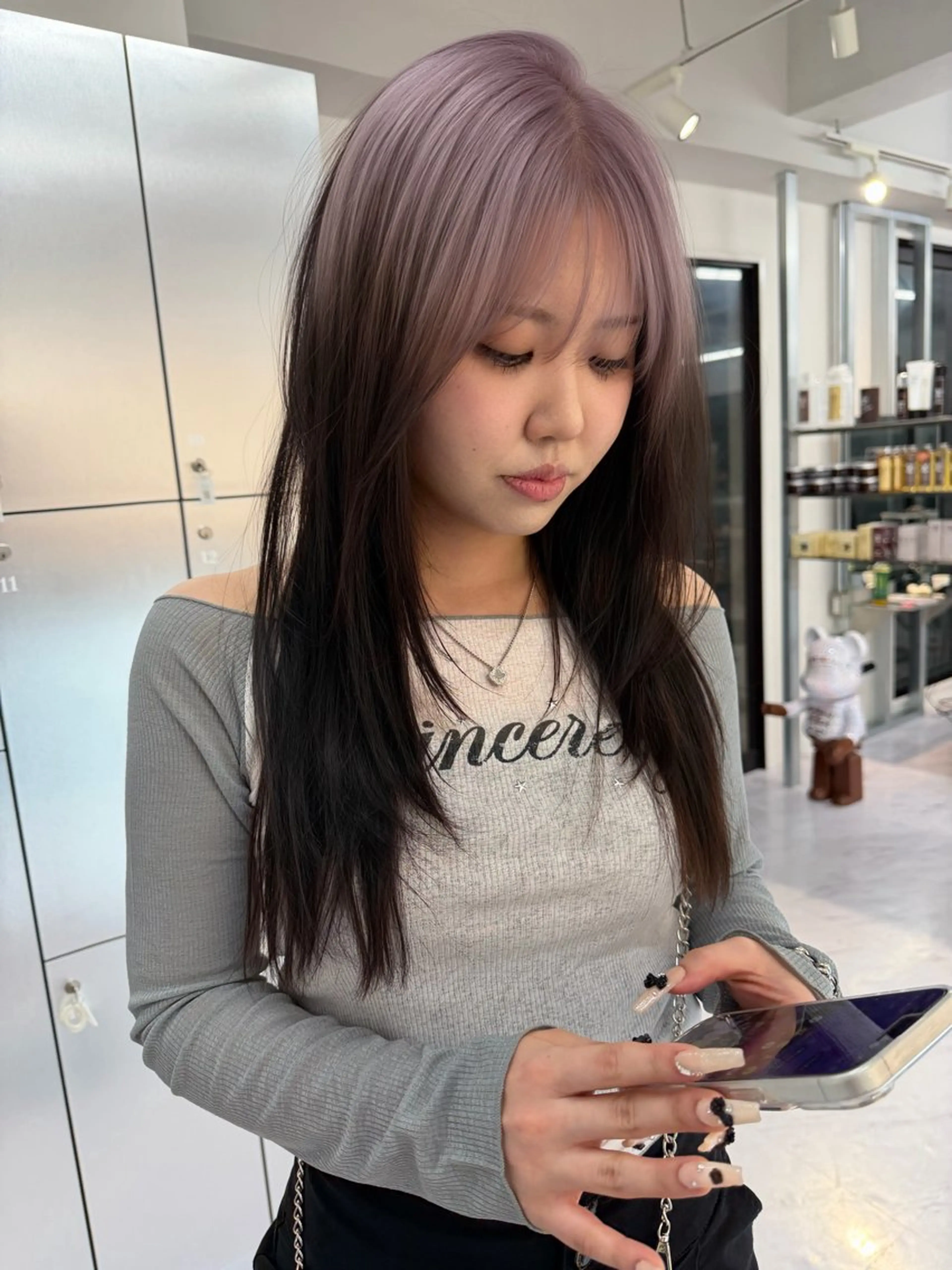 ロング カラー ベージュカラー ブリーチ ケアブリーチ デザインカラー ダブルカラー ヘアカラー トリートメント TATSUブリーチ/ ミルクティーベージュのヘアスタイル