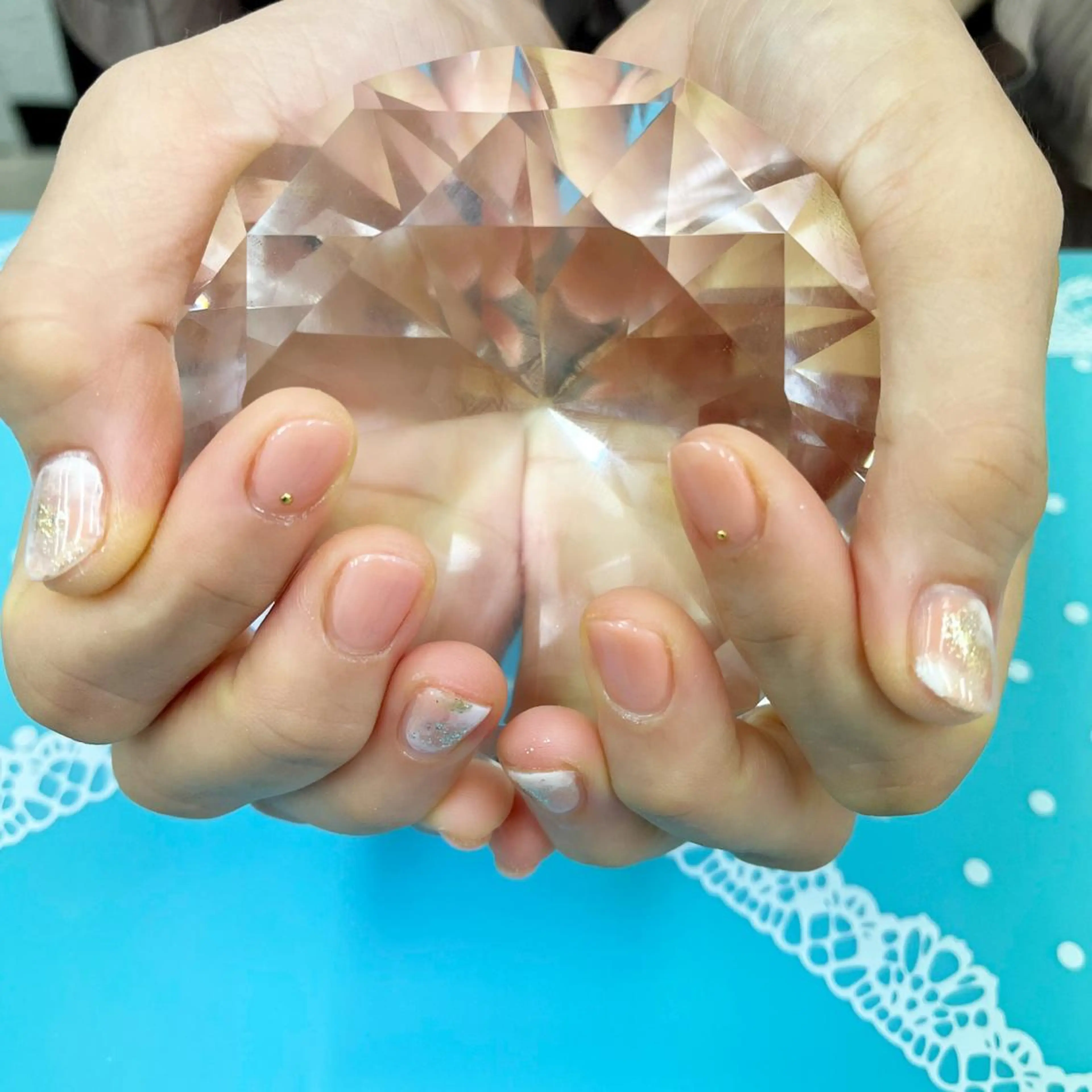 ネイル アートネイル ニュアンスネイル ピンク ブルーデイジー栄本店所属・BlueDaisy 栄本店のネイルデザイン