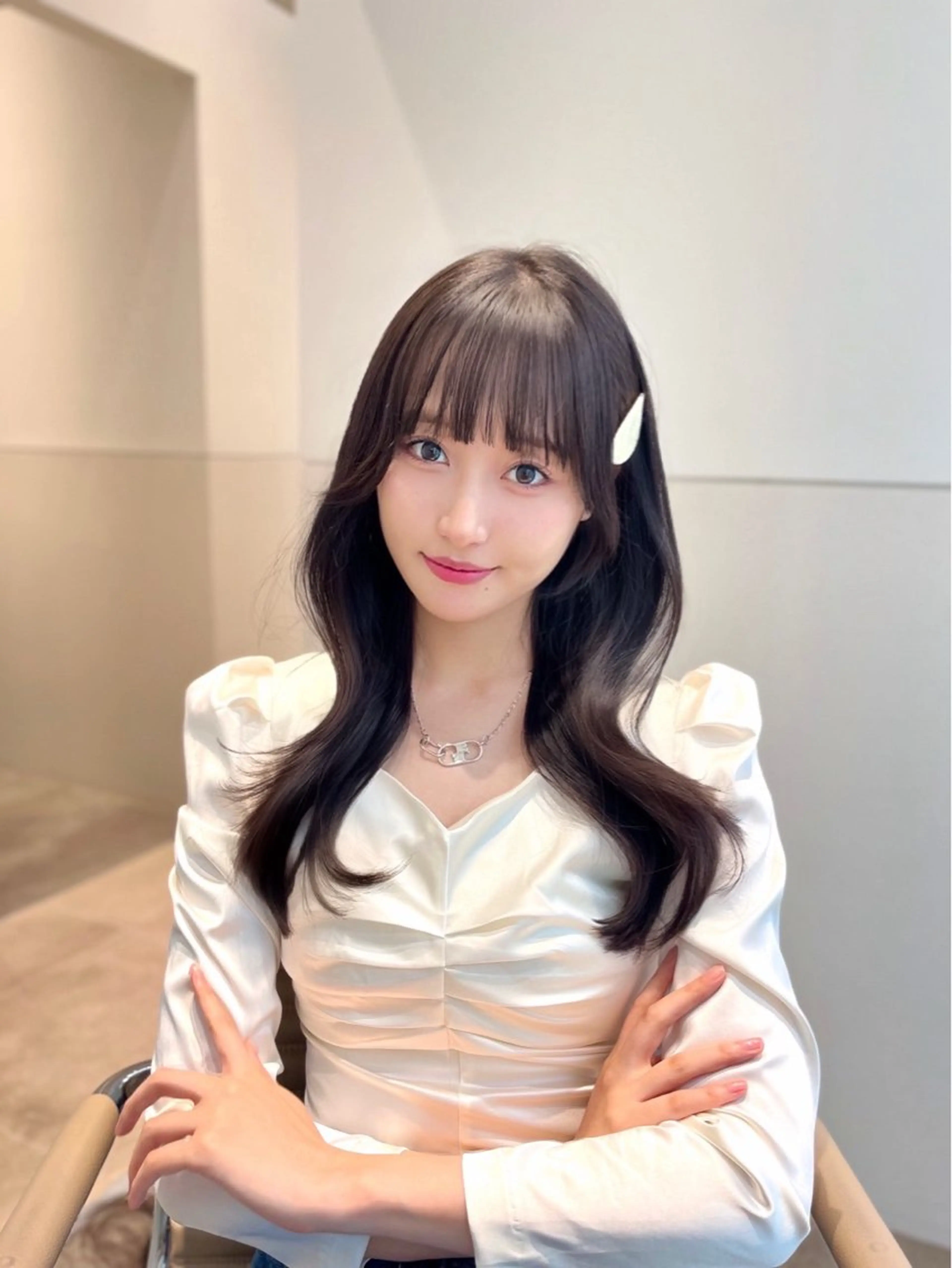 ロング ヘアカラー トリートメント ヘアセット RIKO👼🏻💓 韓国ガーリーのヘアスタイル