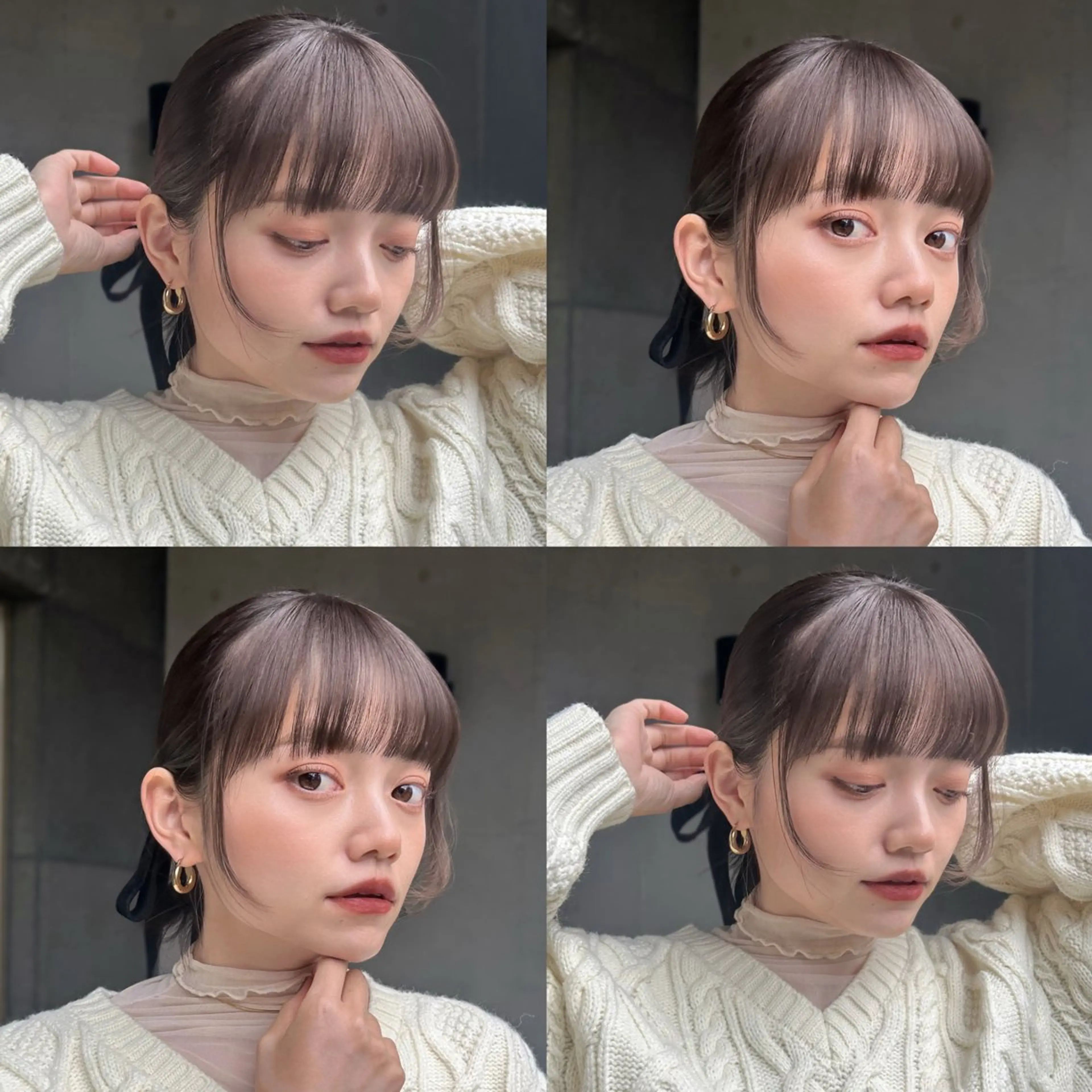 ミディアム カット ヘアカラー トリートメント 🌸透明感/レイヤー / 栗林 彩🌸のヘアスタイル