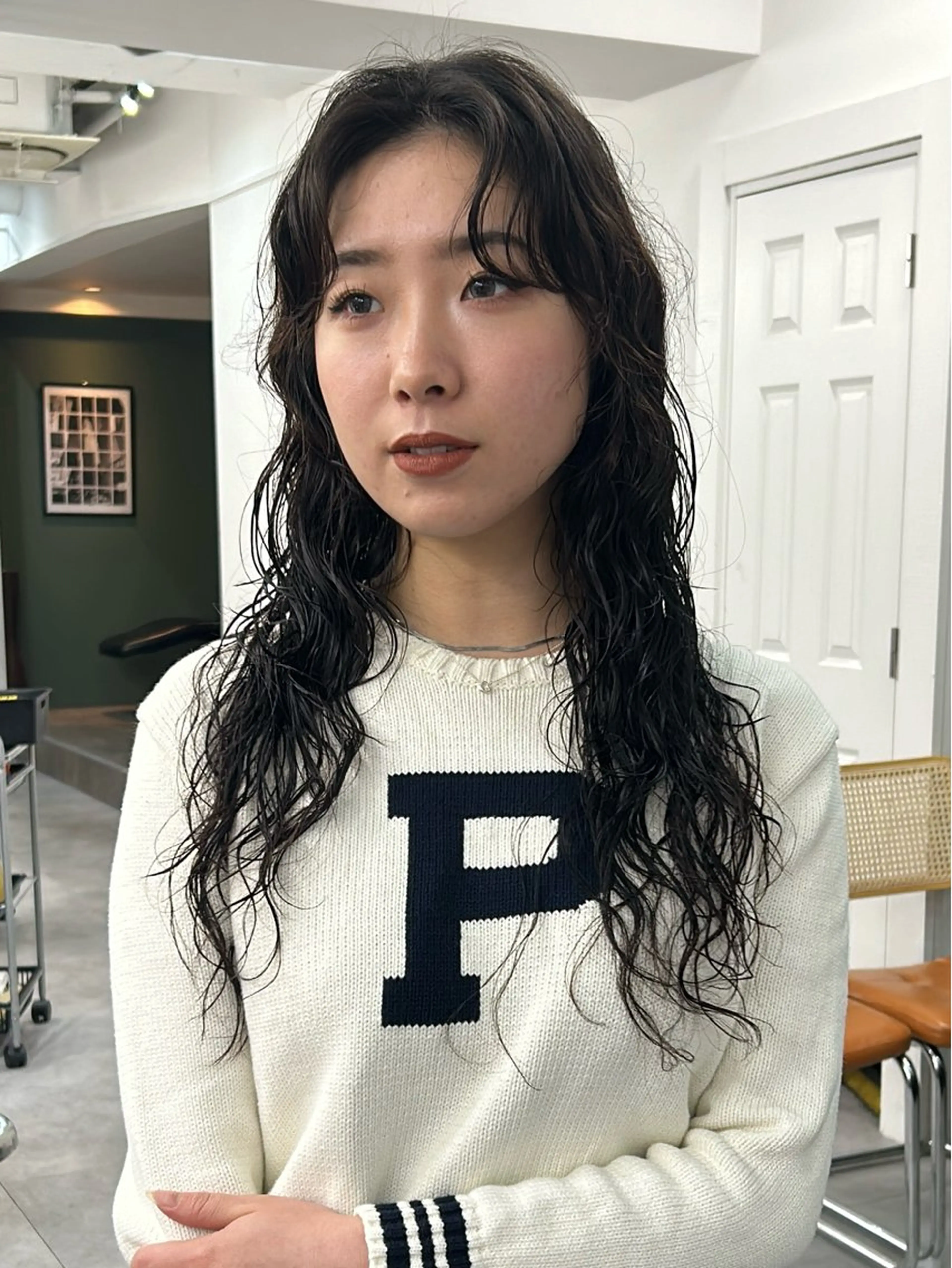 ロング パーマ カット パーマ トリートメント レイヤーボブ/ 艶カラー/サナ🌼のヘアスタイル