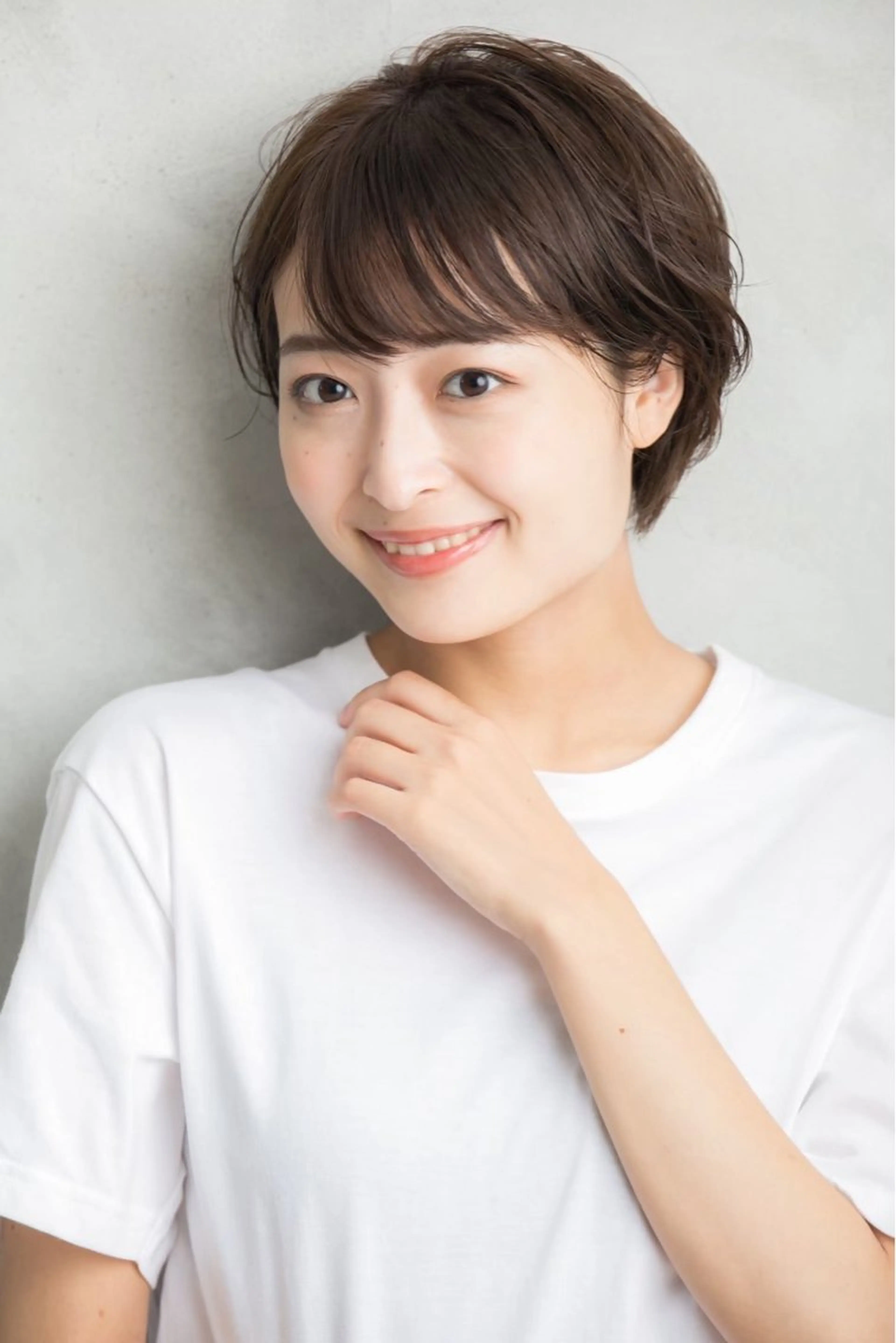 ショート カラー 透明感カラー ショートヘア 小顔カット 巻けるケア縮毛矯正✨ ケアカラー✨山下のヘアスタイル