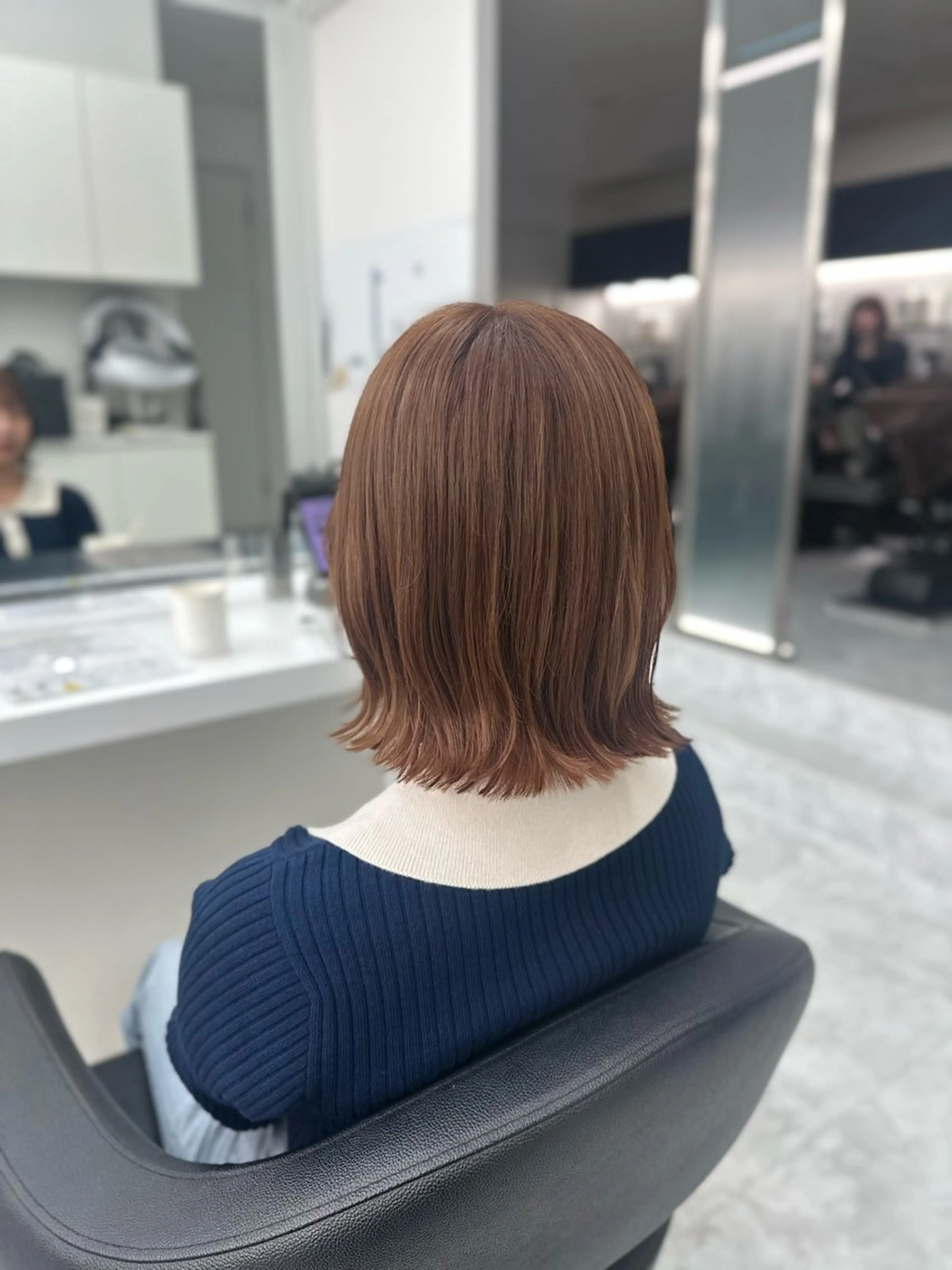 ミディアム カラー カット ヘアカラー トリートメント ヘッドスパ ヘアセット ガーリーstyle ❤︎misaki🏹のヘアスタイル