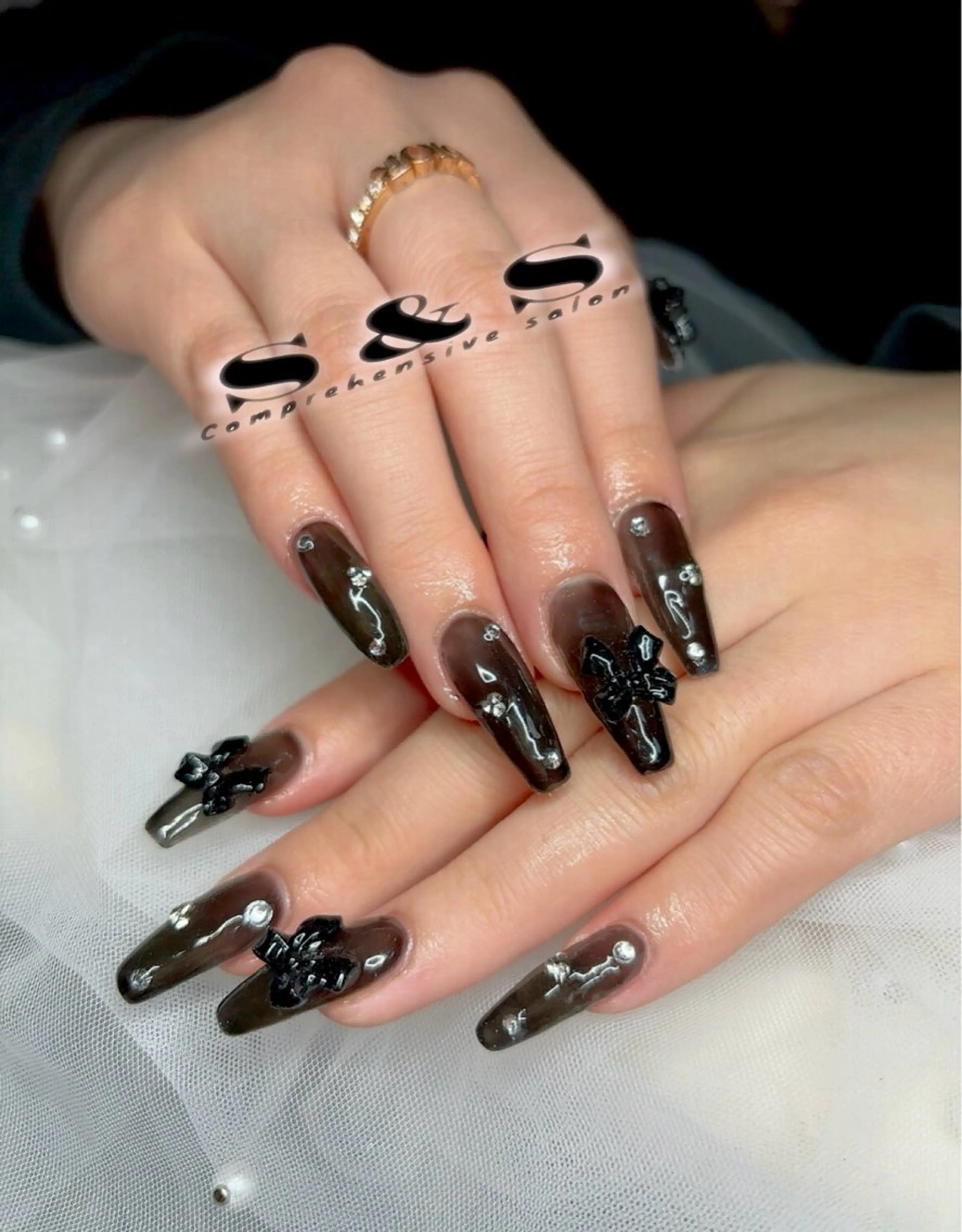 ネイル クリアネイル 長さ出し メンズネイル 持ち込み S&S 村田小百合のネイルデザイン