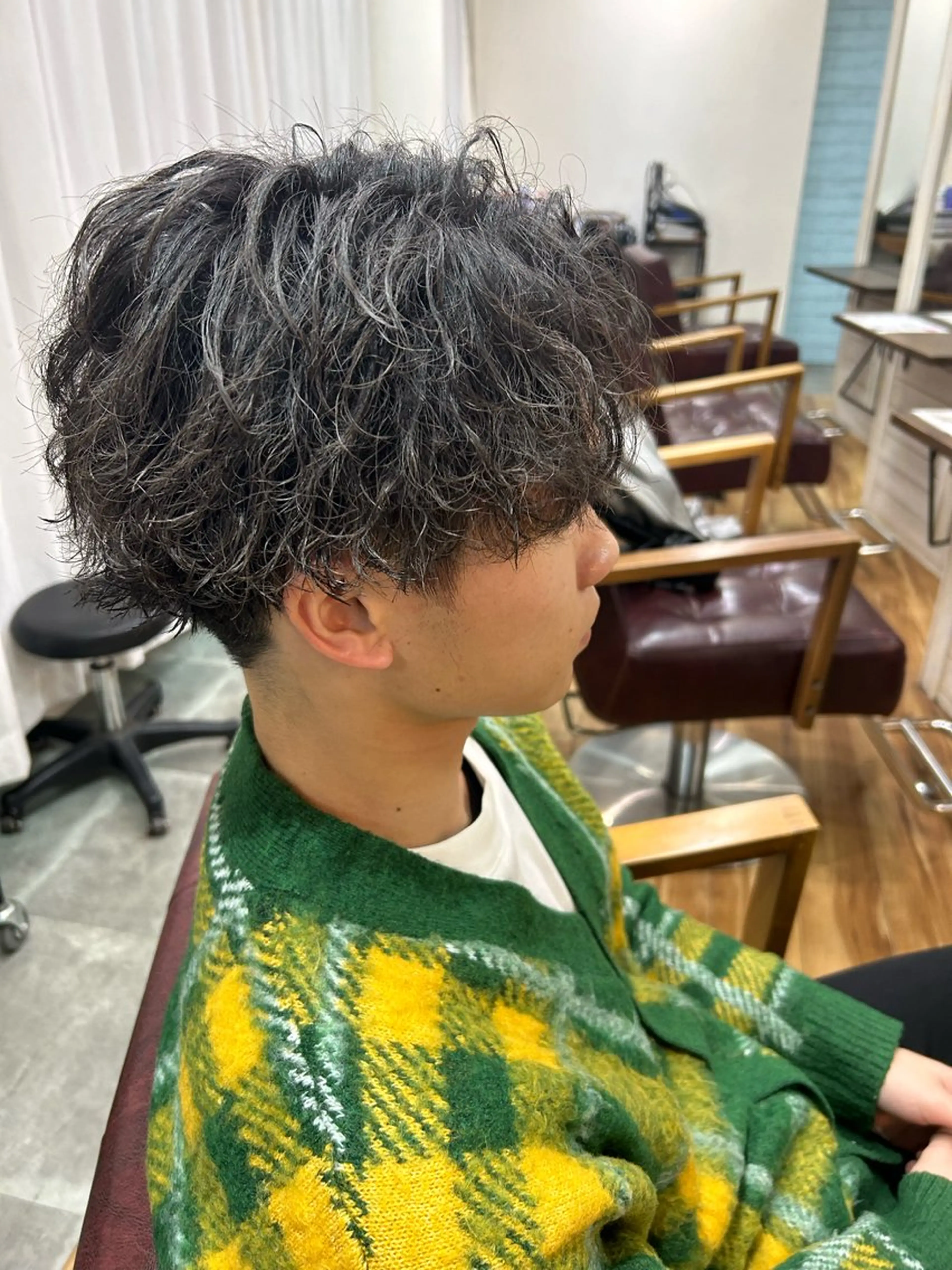 ショート パーマ メンズ メンズパーマ カット パーマ CECIL hair なんば店所属・メンズパーマ 艶髪☆店長☆有馬のヘアスタイル