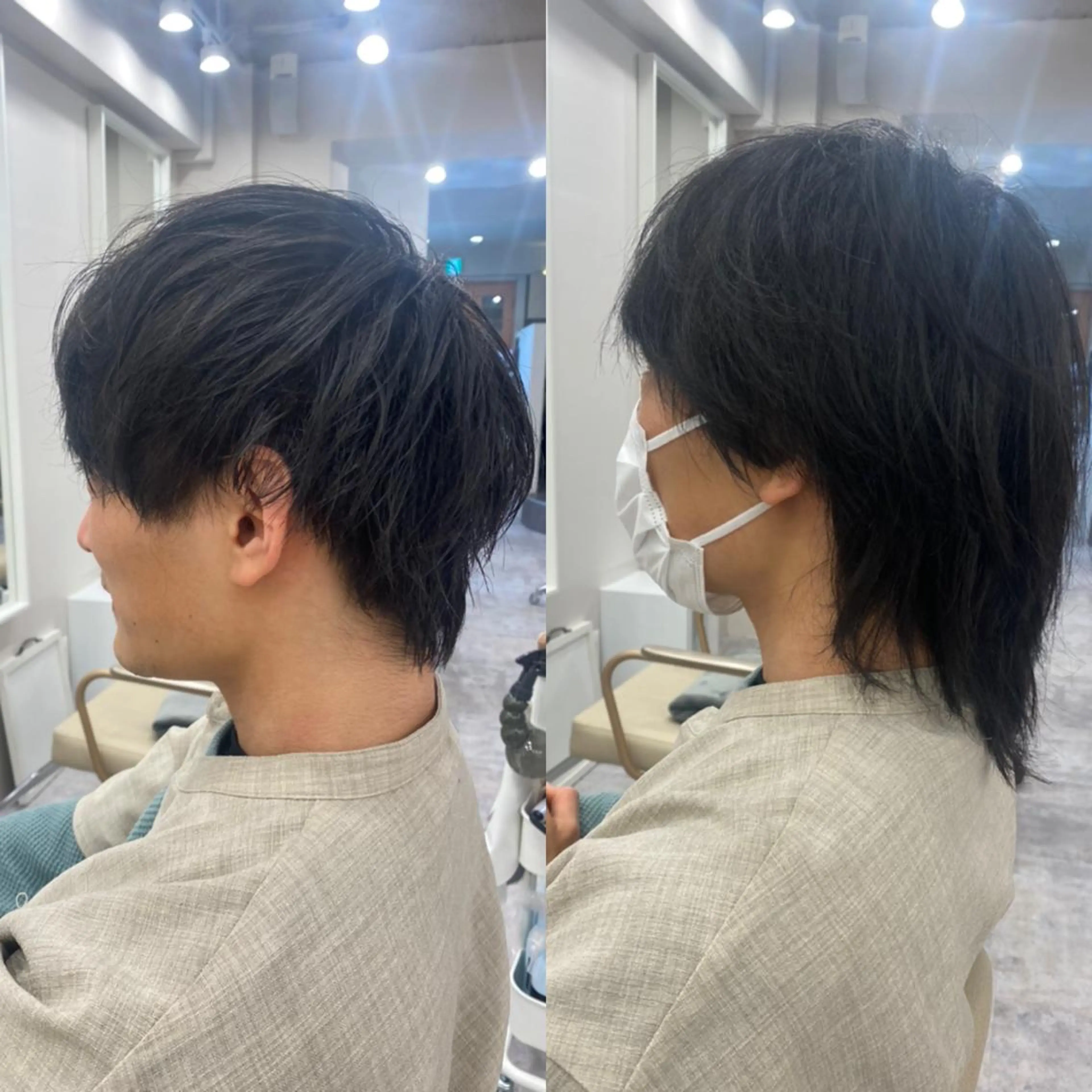 メンズ マッシュウルフ マッシュ メンズウルフカット ウルフカット 佐々木 雪菜のヘアスタイル