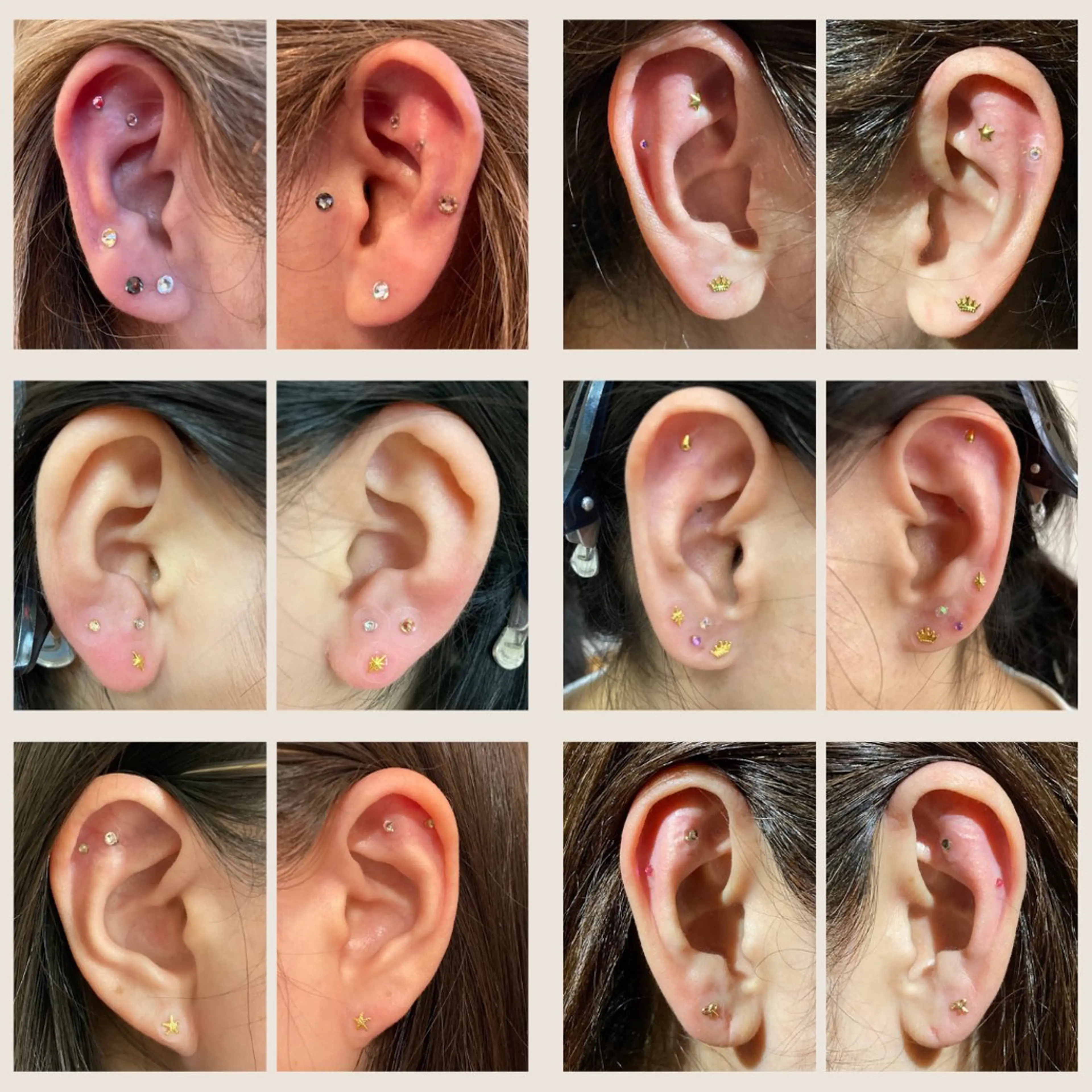 40分★耳つぼジュエリー両耳12粒の写真