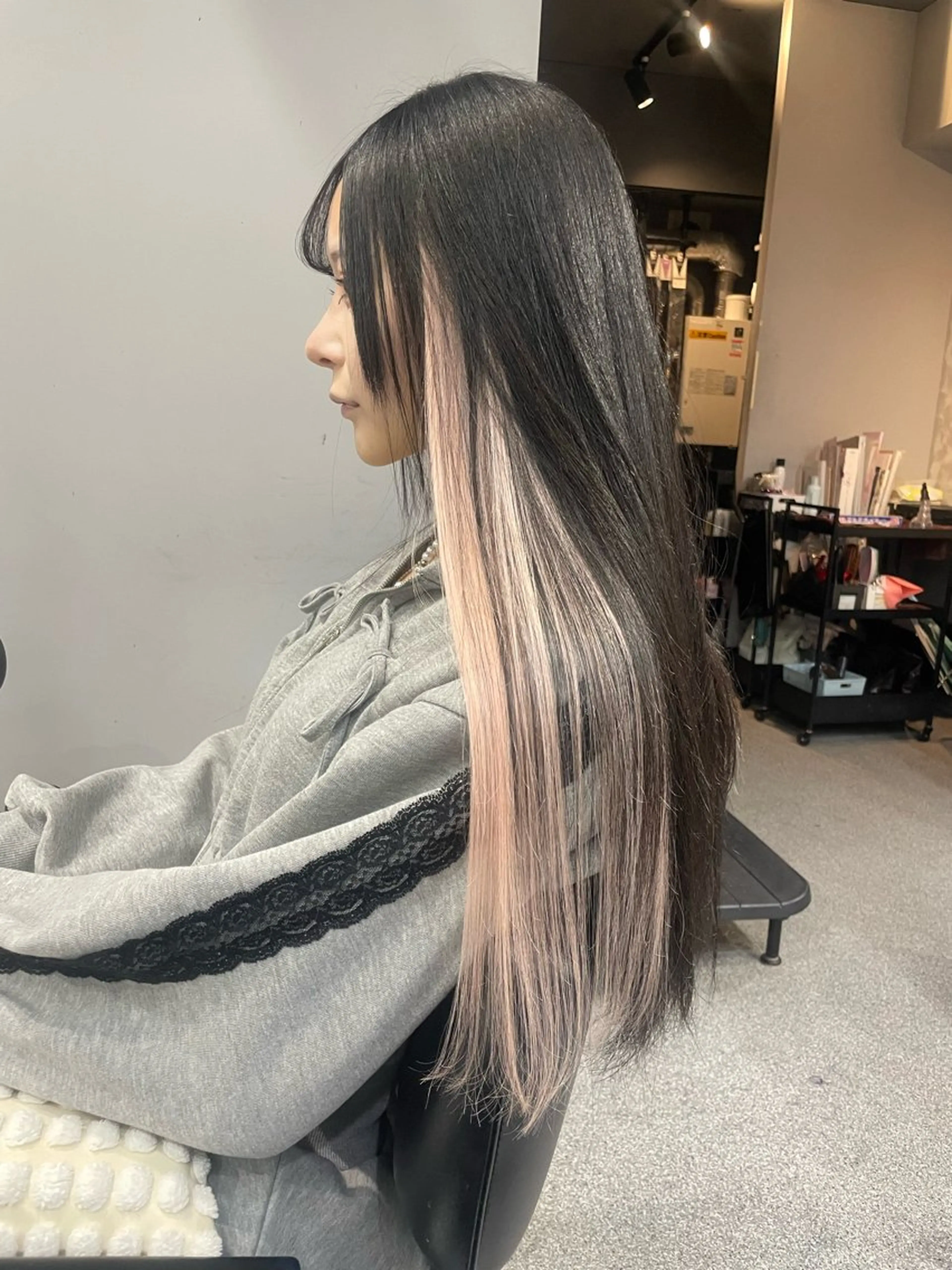 ミディアム カット エクステ ケアブリーチ/ エクステ/レイヤーのヘアスタイル