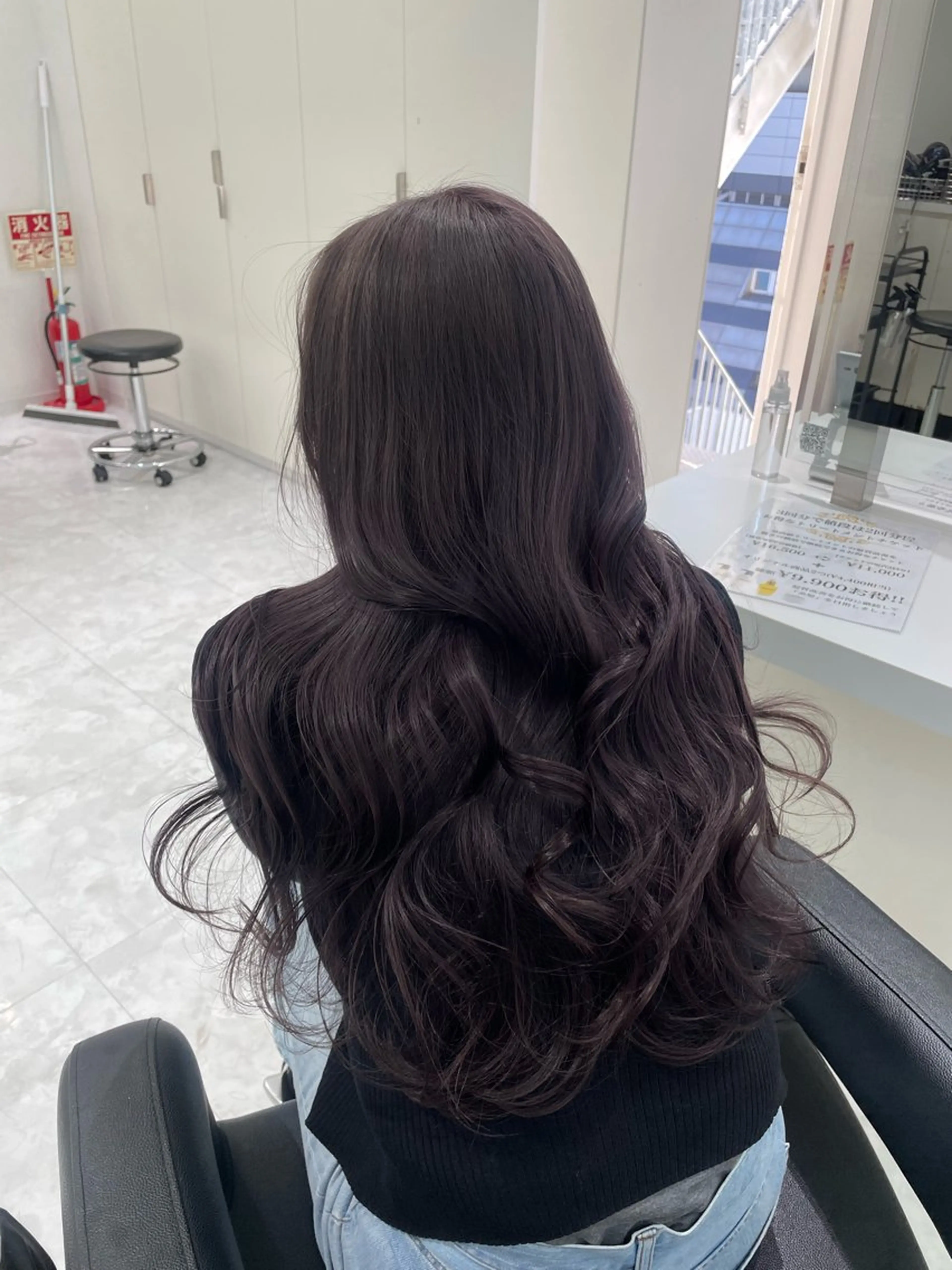 ロング カラー ヘアアレンジ メンズ 黒髪 透明感カラー ラベンダーカラー ヘアカラー トリートメント 💗ブリーチなし暖色 kotono💗のヘアスタイル