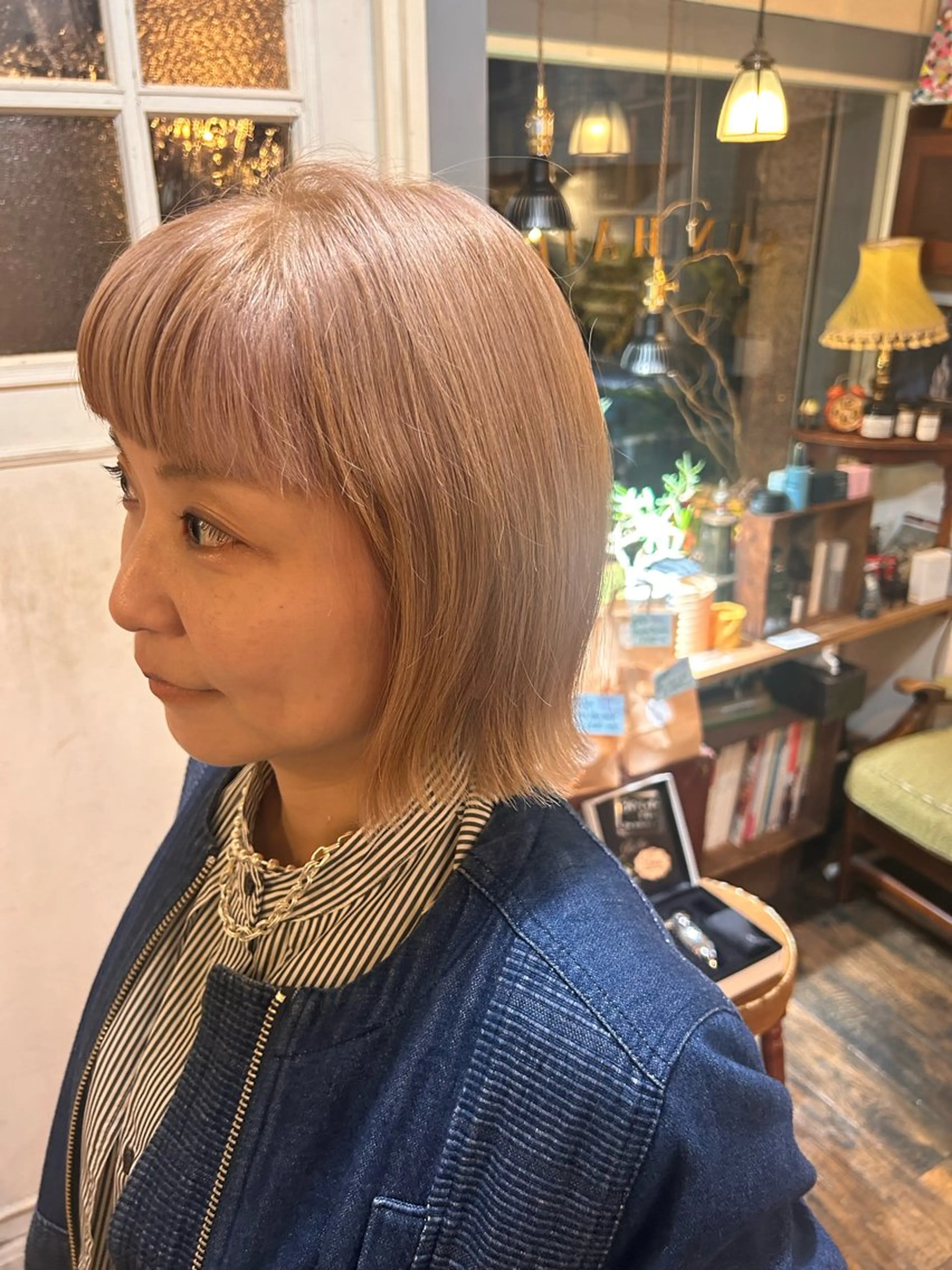 ショート カラー ヘアカラー トリートメント 清水千優/パーマ/透 明感カラー/メンズのヘアスタイル