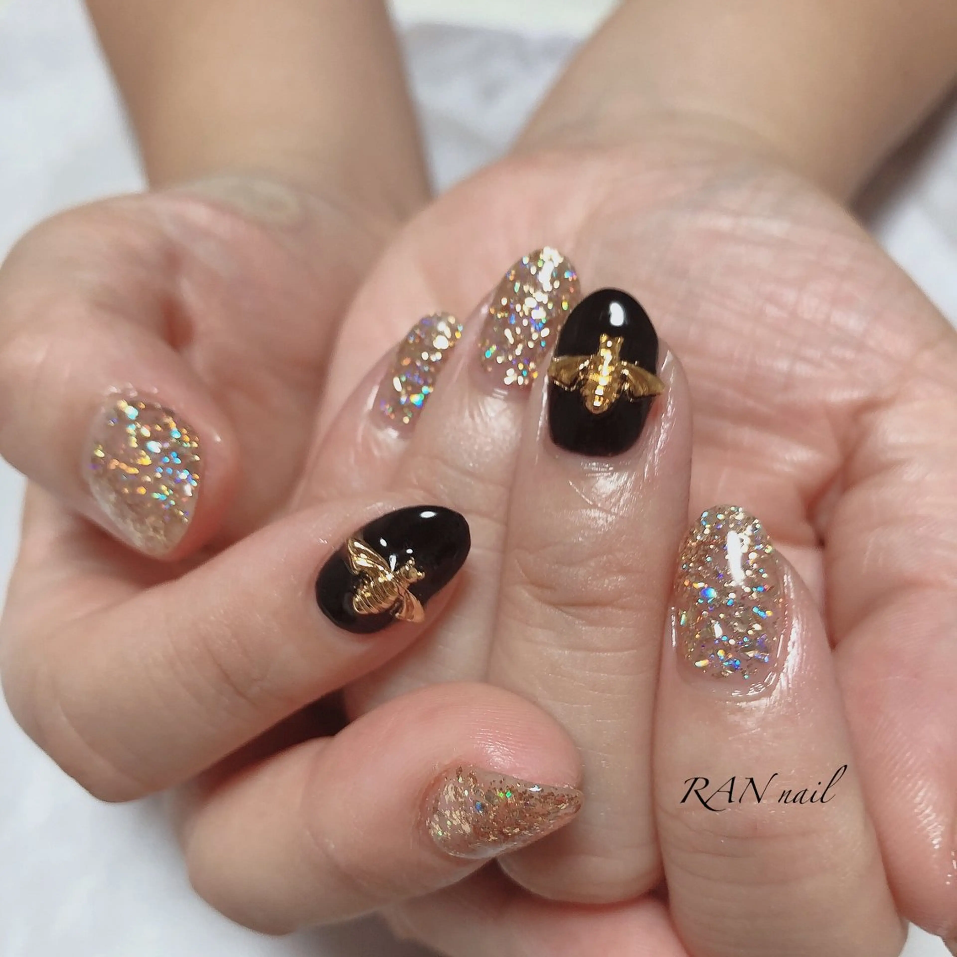 ネイル ジェルネイル キラキラネイル オフィスネイル パラジェル シンプルネイル RAN nail 〜ランネイル〜所属・RAN nailのネイルデザイン