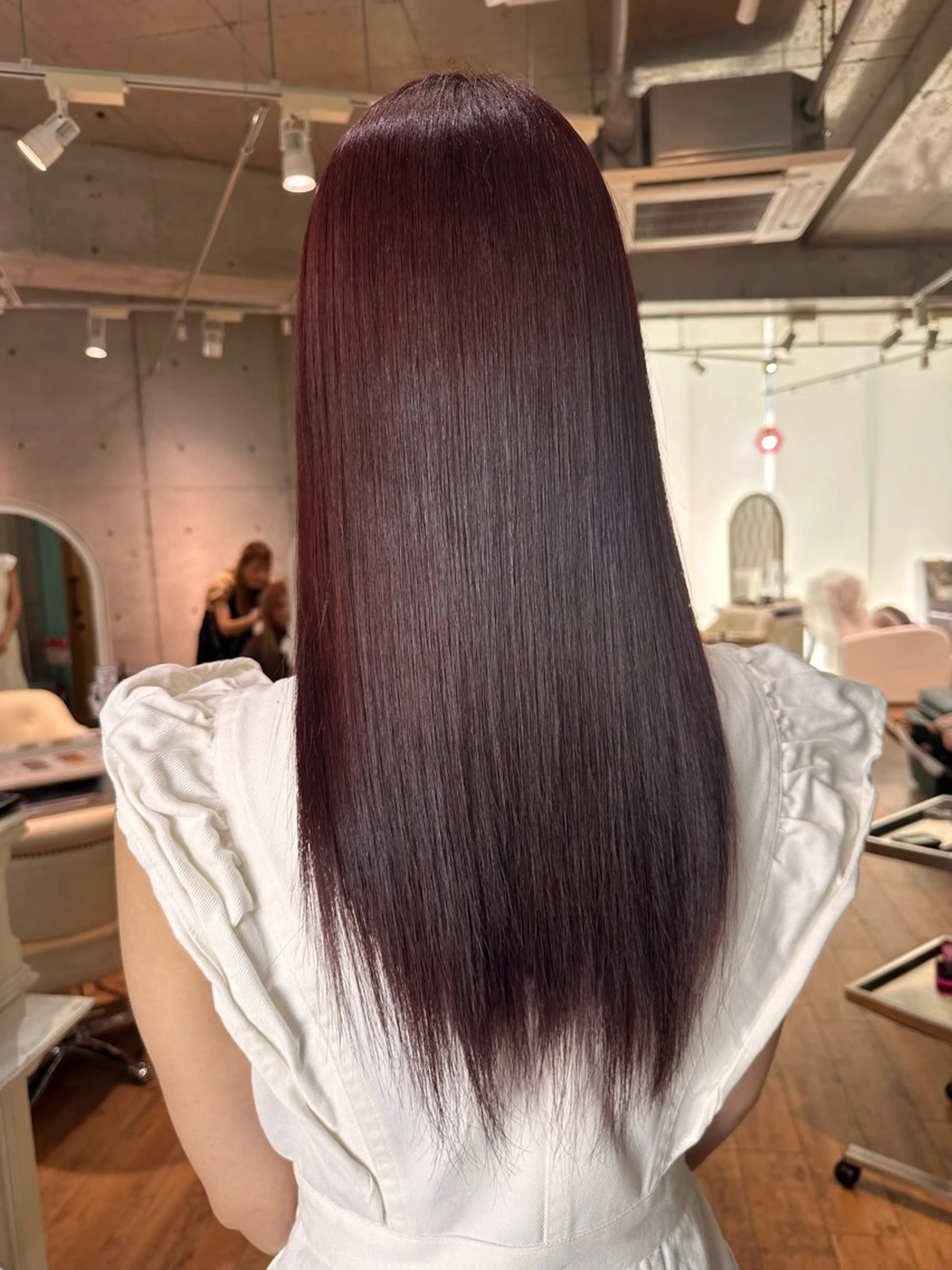 ロング カラー ブラウンカラー レッドカラー レッドブラウン 髪質改善 トリートメント ヘアカラー トリートメント 🧸プルエクステ❤︎ ネイルKAO🧸のヘアスタイル