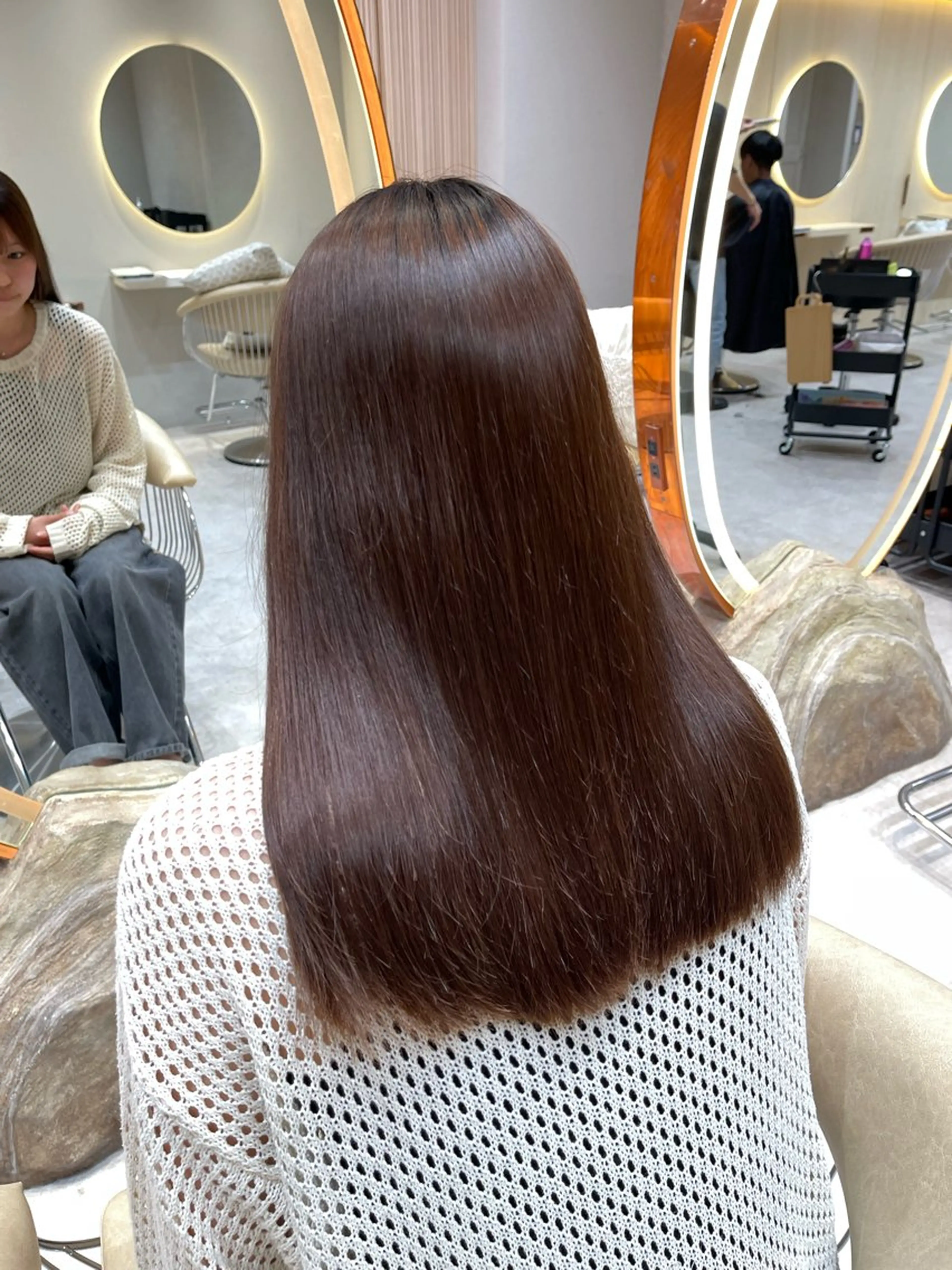 ロング カラー ヘアカラー 縮毛矯正 竹田 真梨子のヘアスタイル