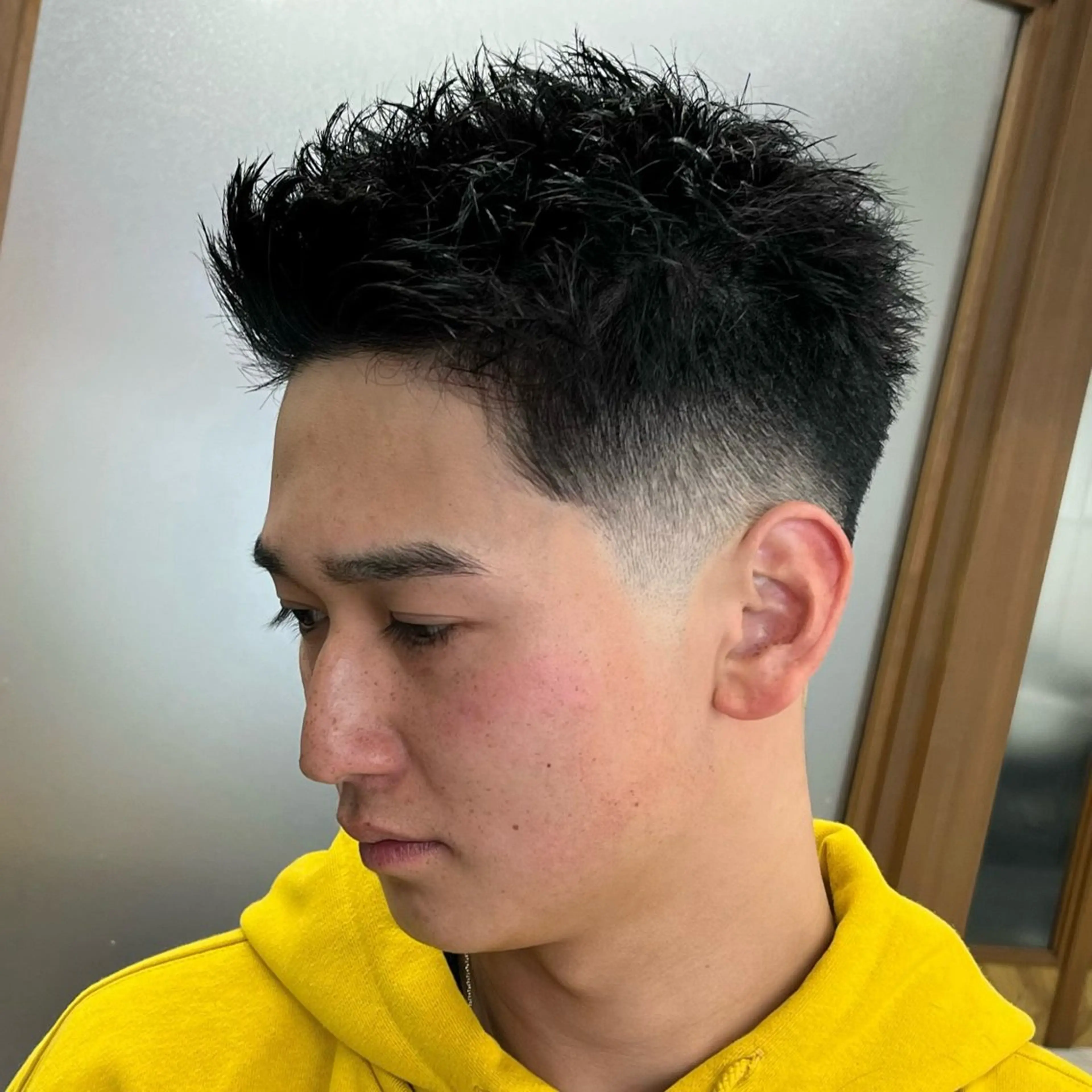 ショート メンズ フェードカット メンズパーマ スキンフェード スパイキーショート ショートヘア カット 立川/メンズパーマ 厚進太郎のヘアスタイル