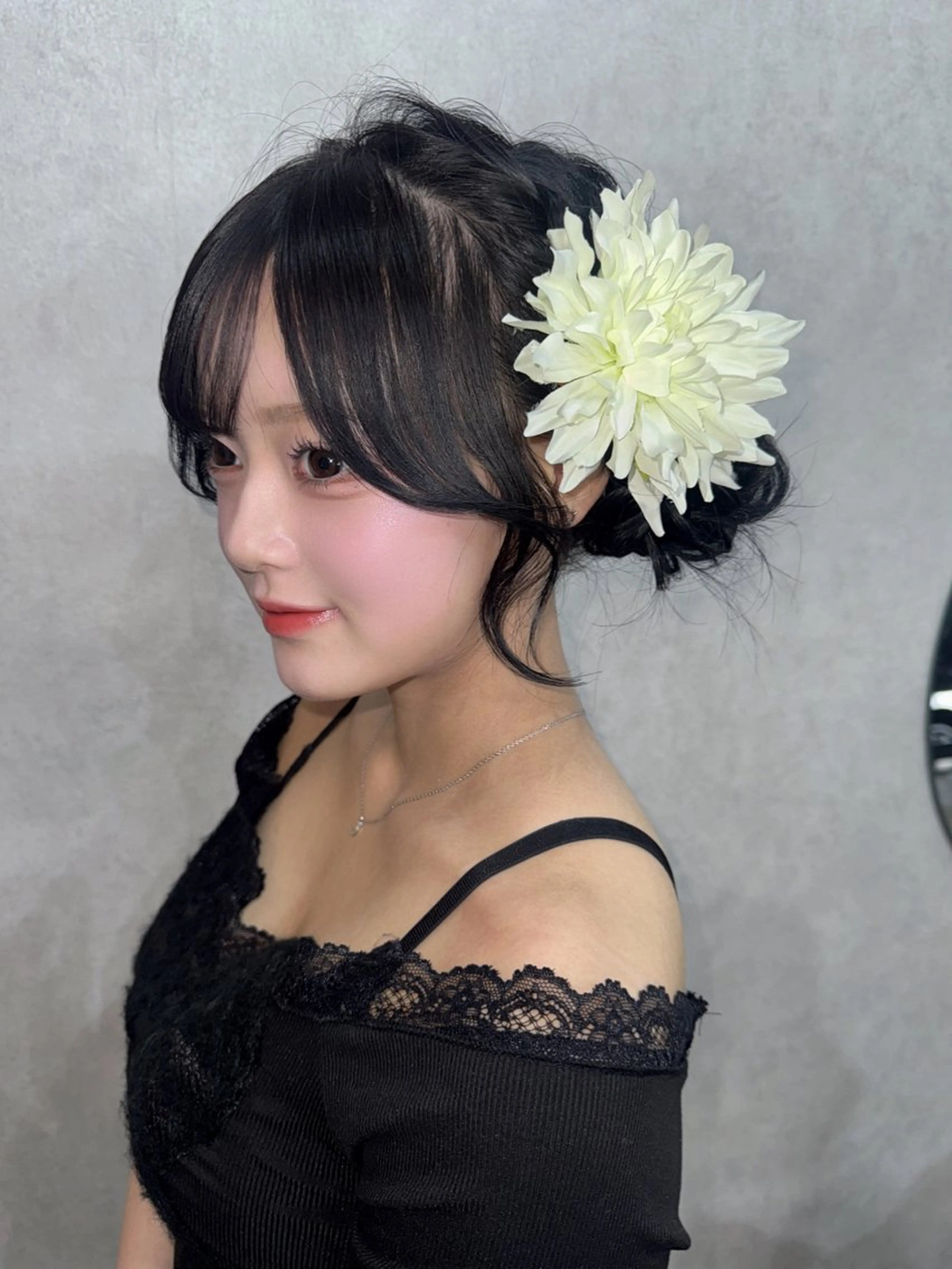 ロング ヘアセット maya レイヤーカットのヘアスタイル